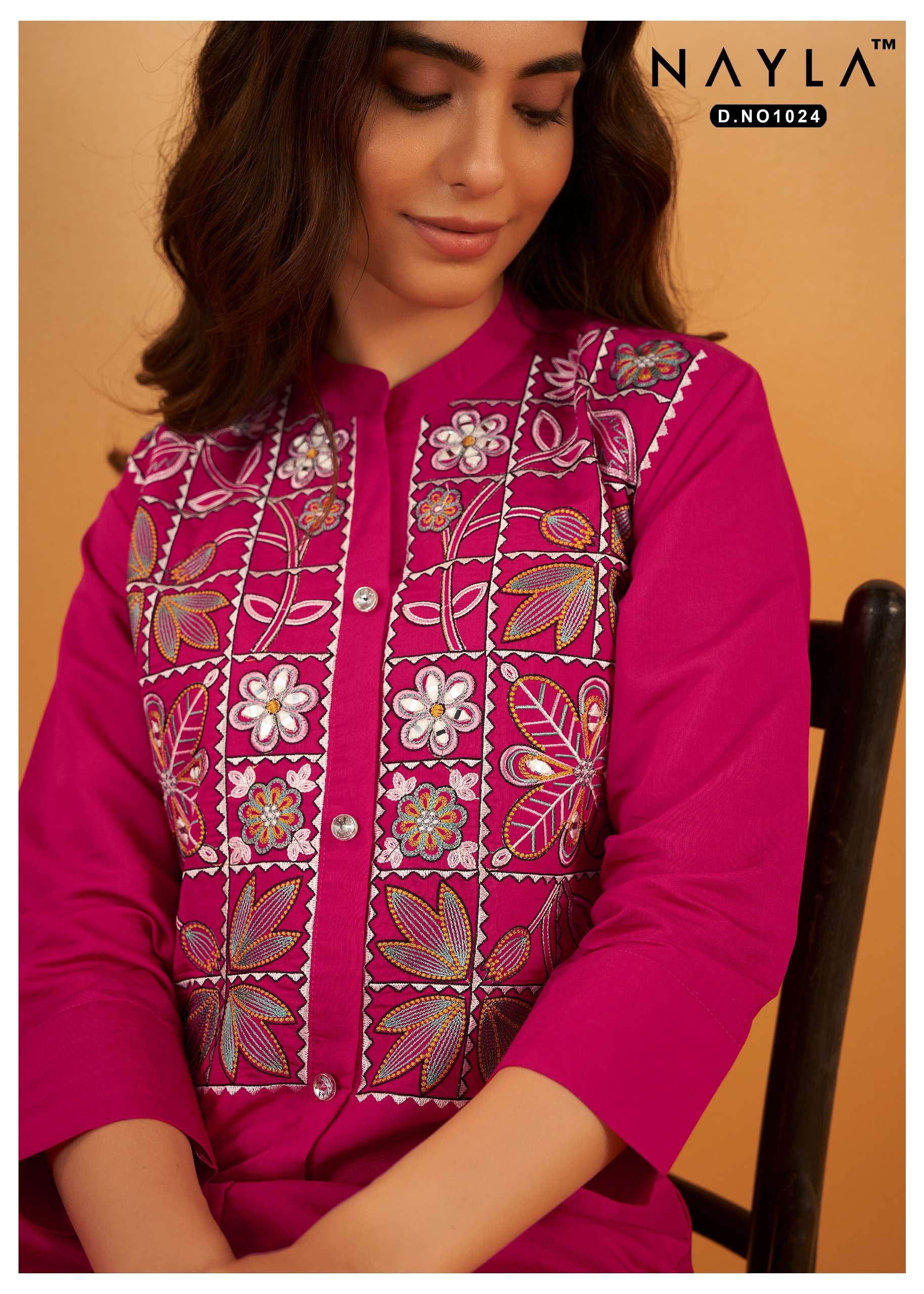 nayla 1024 trendy look viscose silk cord set wholesale collection surat 