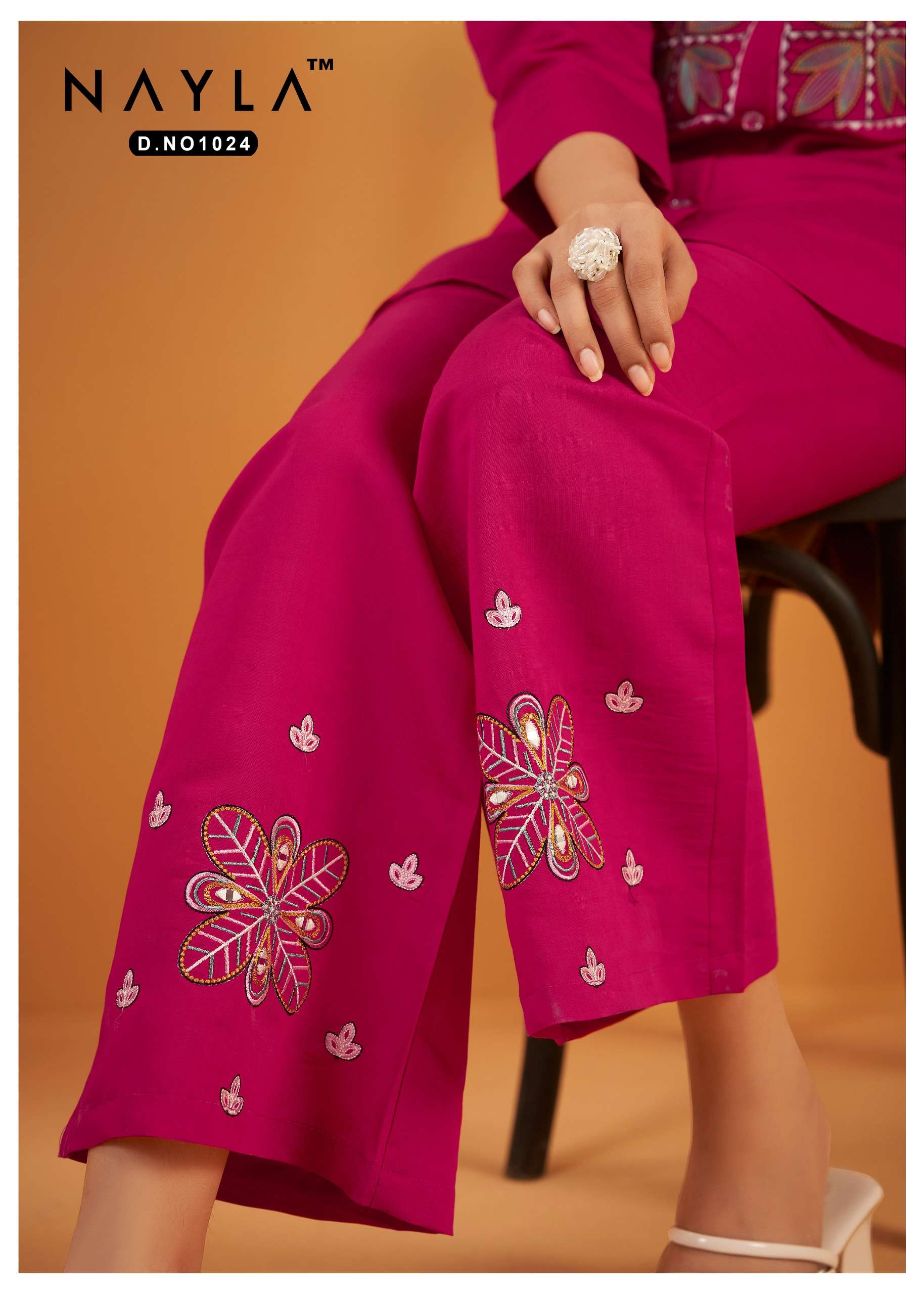 nayla 1024 trendy look viscose silk cord set wholesale collection surat 