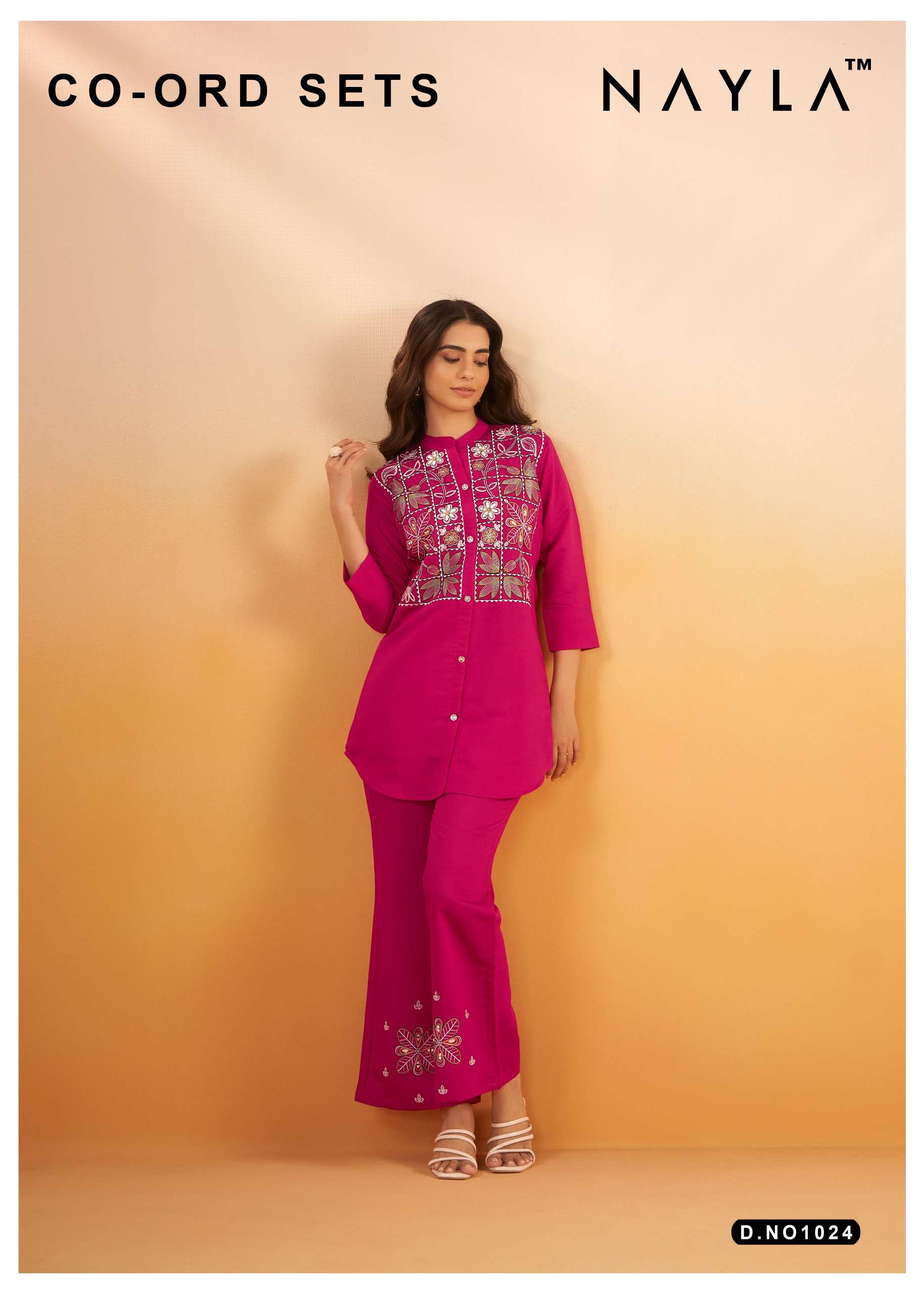 nayla 1024 trendy look viscose silk cord set wholesale collection surat 