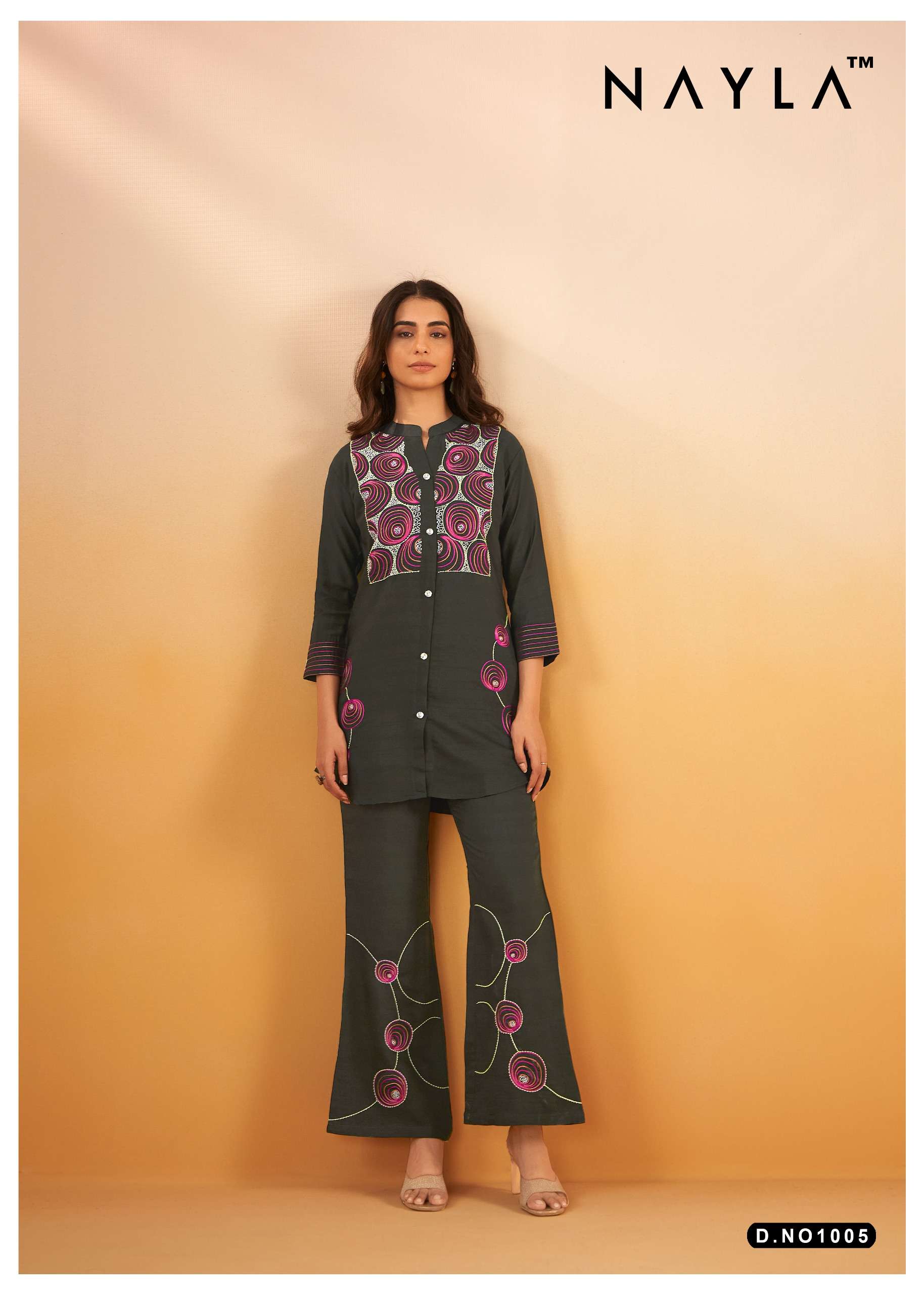 nayla amaze 1005 viscose silk work cord set online wholesale shopping surat 