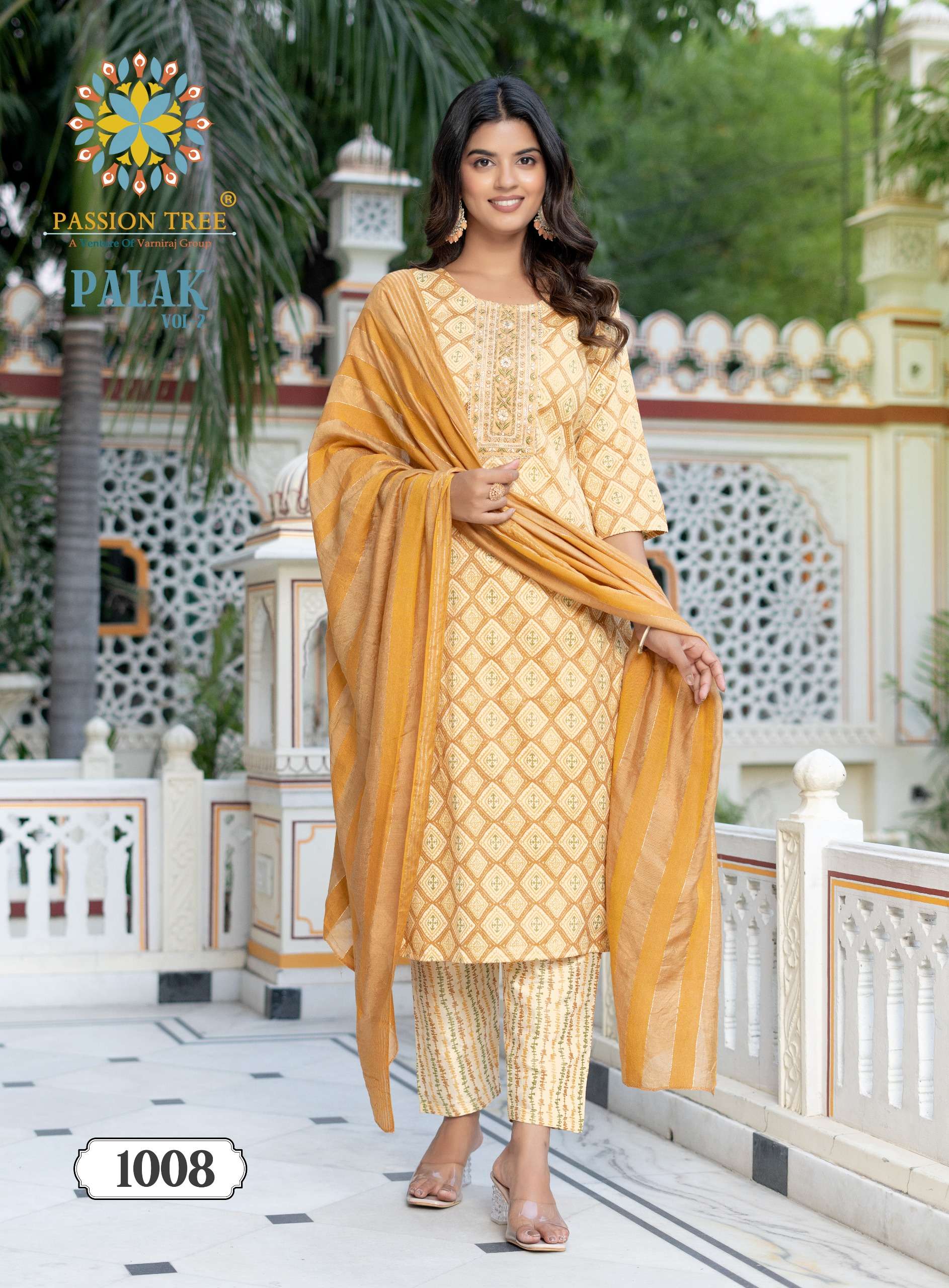 palak vol-2 by passion tree 1001-1010 series rayon printed kurtis catalogue wholesale collection surat 