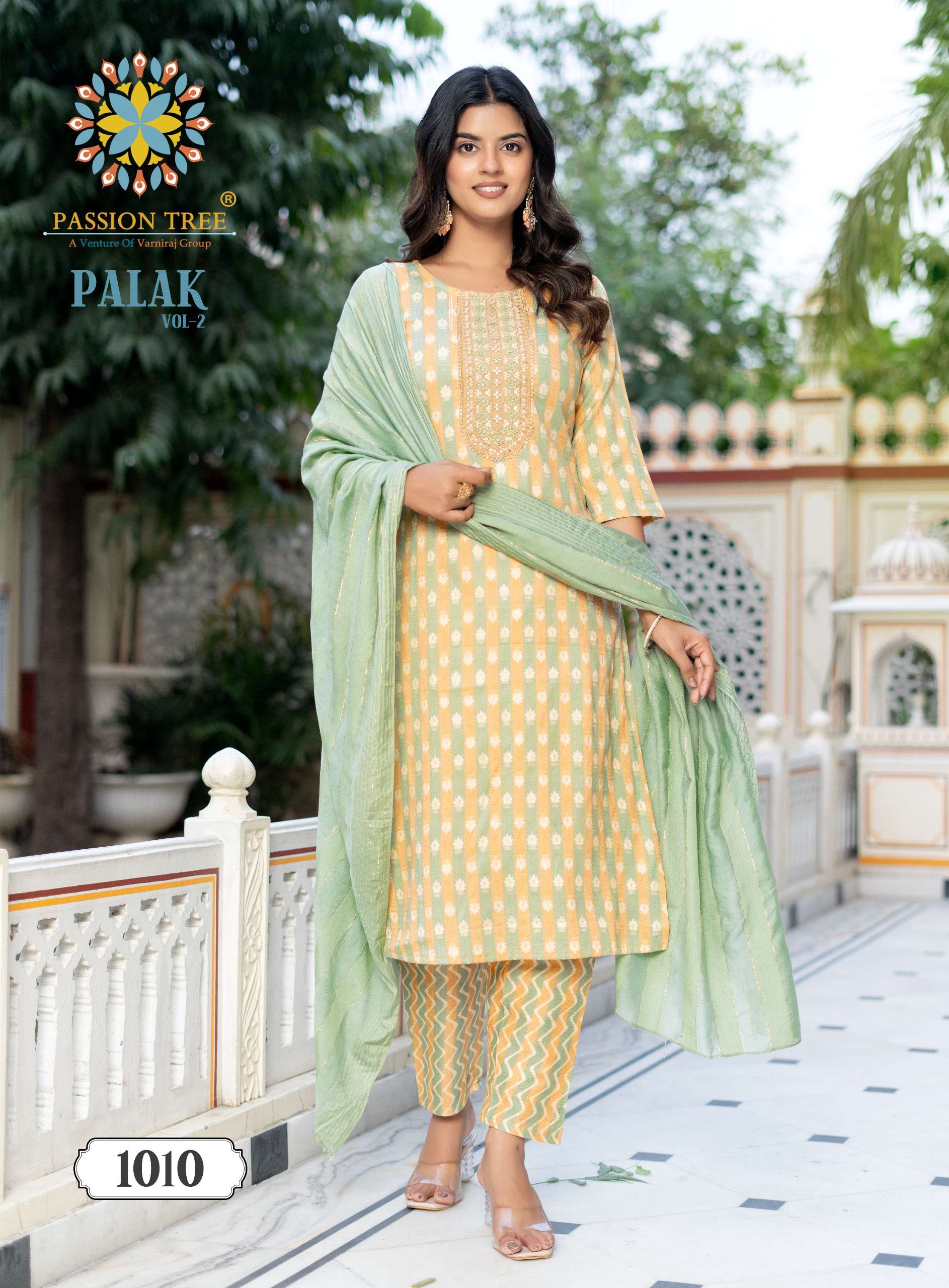 palak vol-2 by passion tree 1001-1010 series rayon printed kurtis catalogue wholesale collection surat 