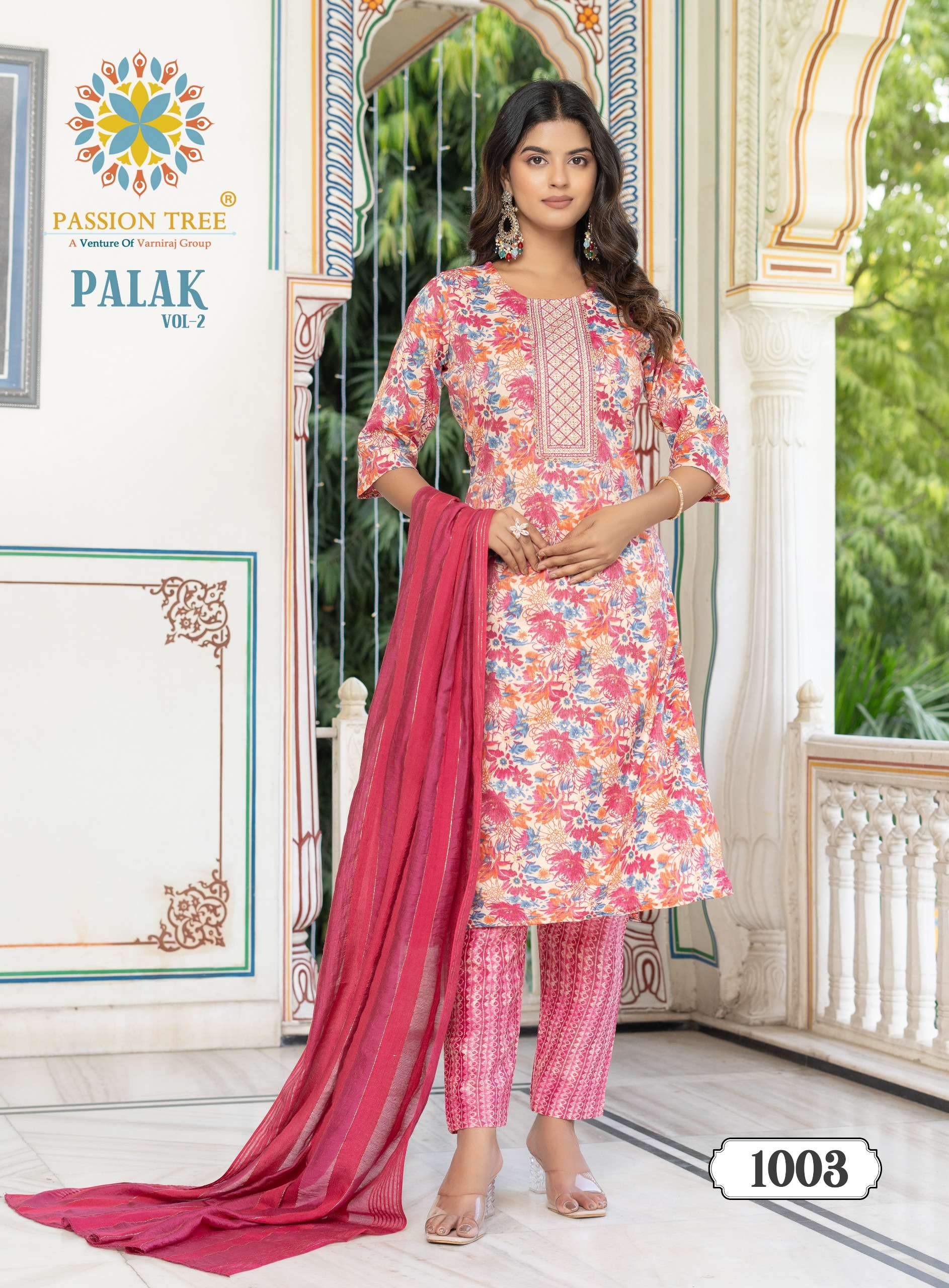 palak vol-2 by passion tree 1001-1010 series rayon printed kurtis catalogue wholesale collection surat 
