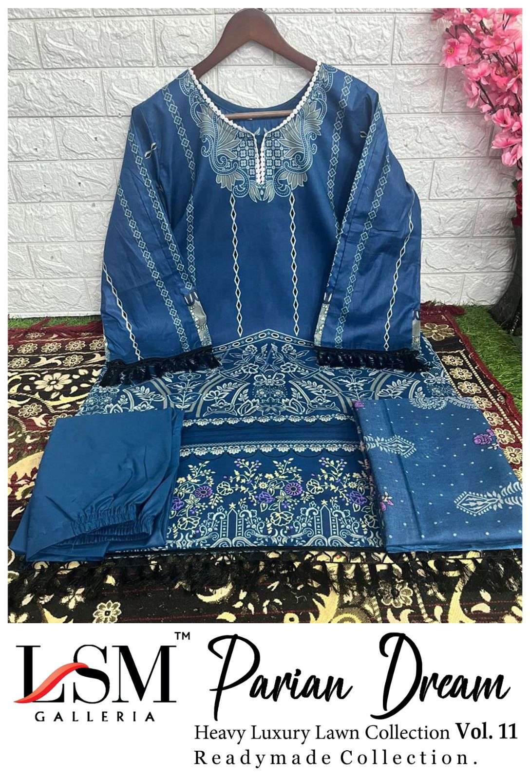 parian dream vol-11 by lsm galleria pure lawn designer readymade pakistani salwar suits catalogue wholesale surat 