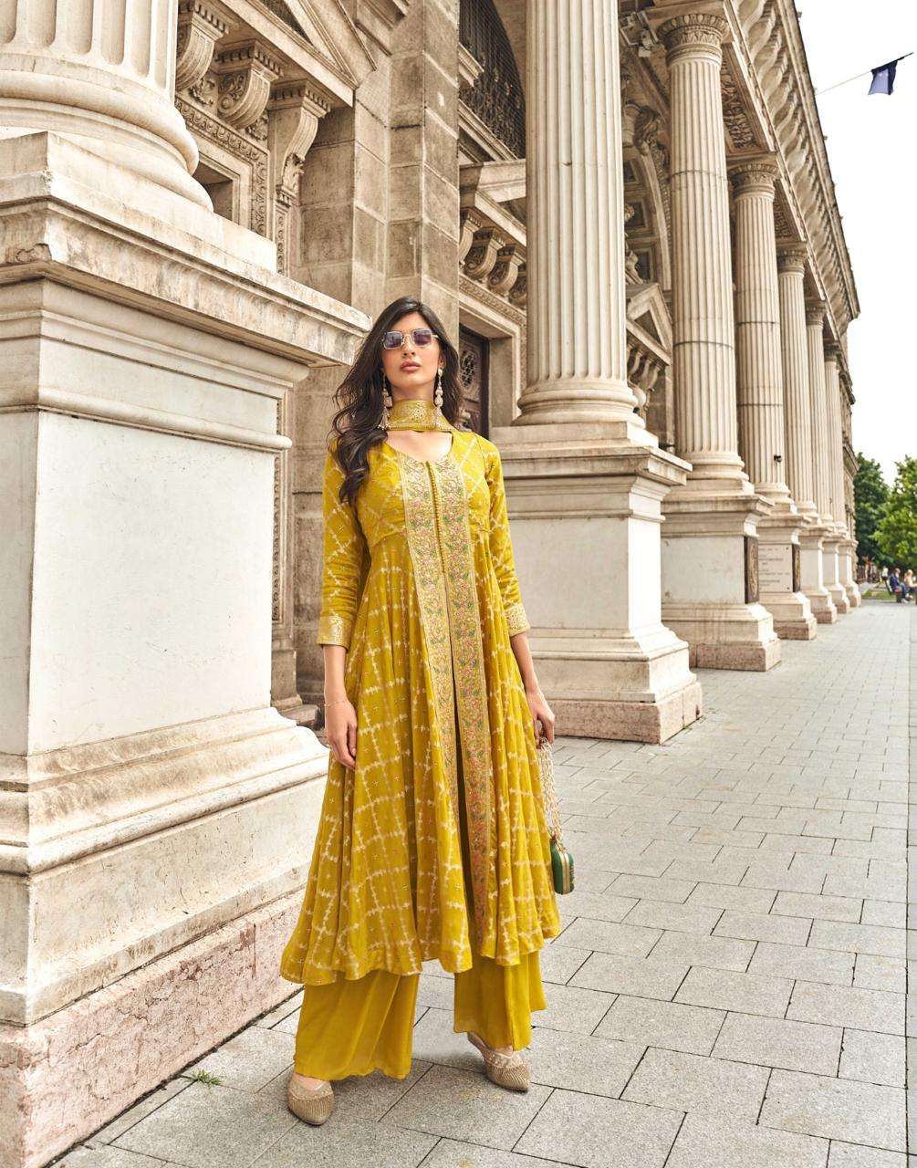 rangreza by sayuri designer 5598-5600 series exclusive handwork party wear dress latest catalogue wholesaler surat 