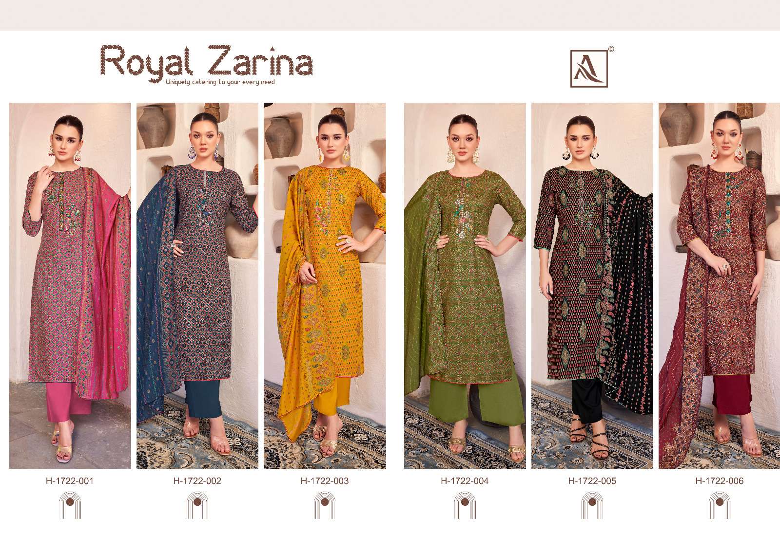royal zarina by alok suit pure viscose rayon salwar kameez catalogue wholesale shopping surat