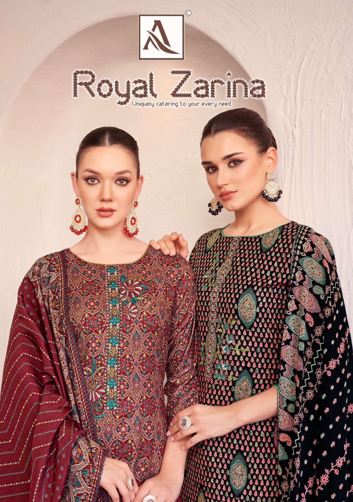 royal zarina by alok suit pure viscose rayon salwar kameez catalogue wholesale shopping surat