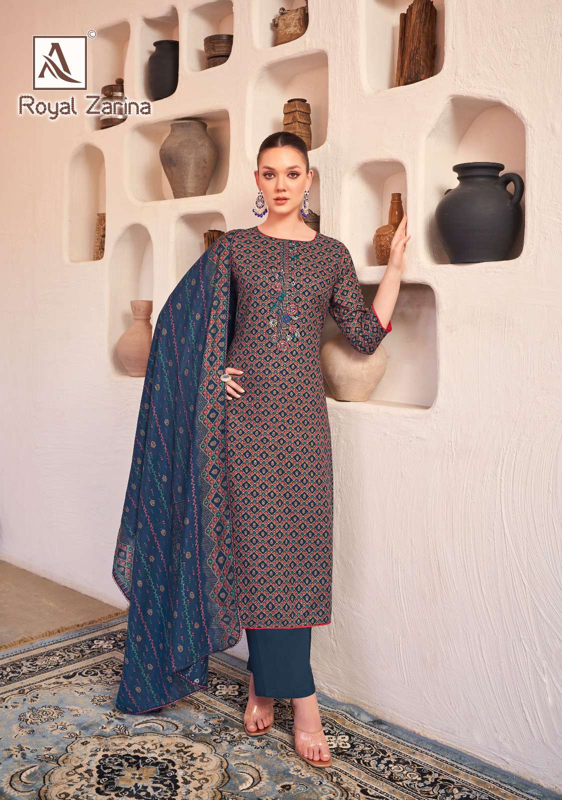 royal zarina by alok suit pure viscose rayon salwar kameez catalogue wholesale shopping surat