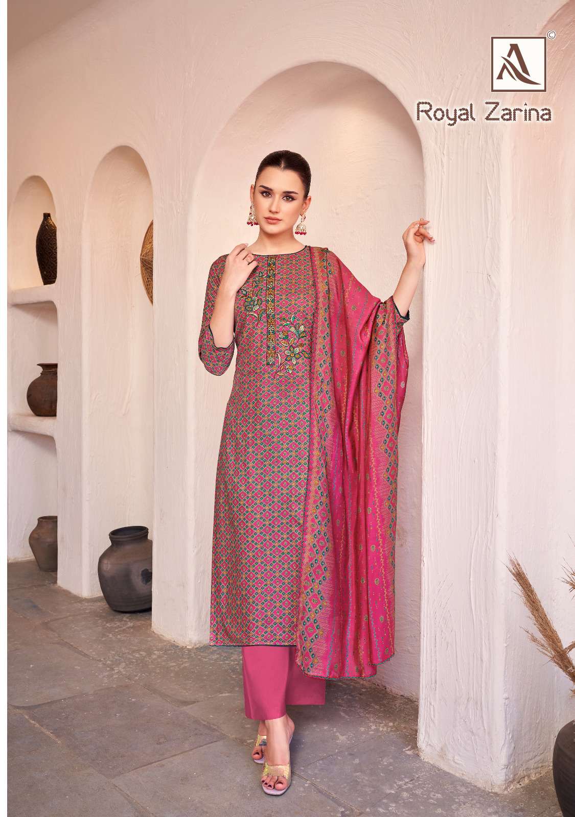 royal zarina by alok suit pure viscose rayon salwar kameez catalogue wholesale shopping surat