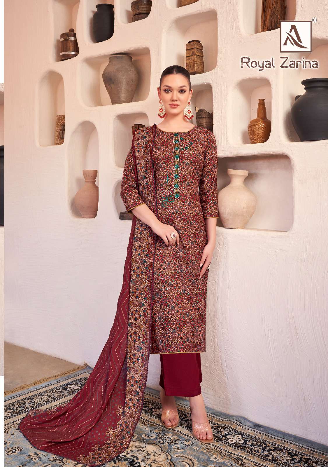 royal zarina by alok suit pure viscose rayon salwar kameez catalogue wholesale shopping surat