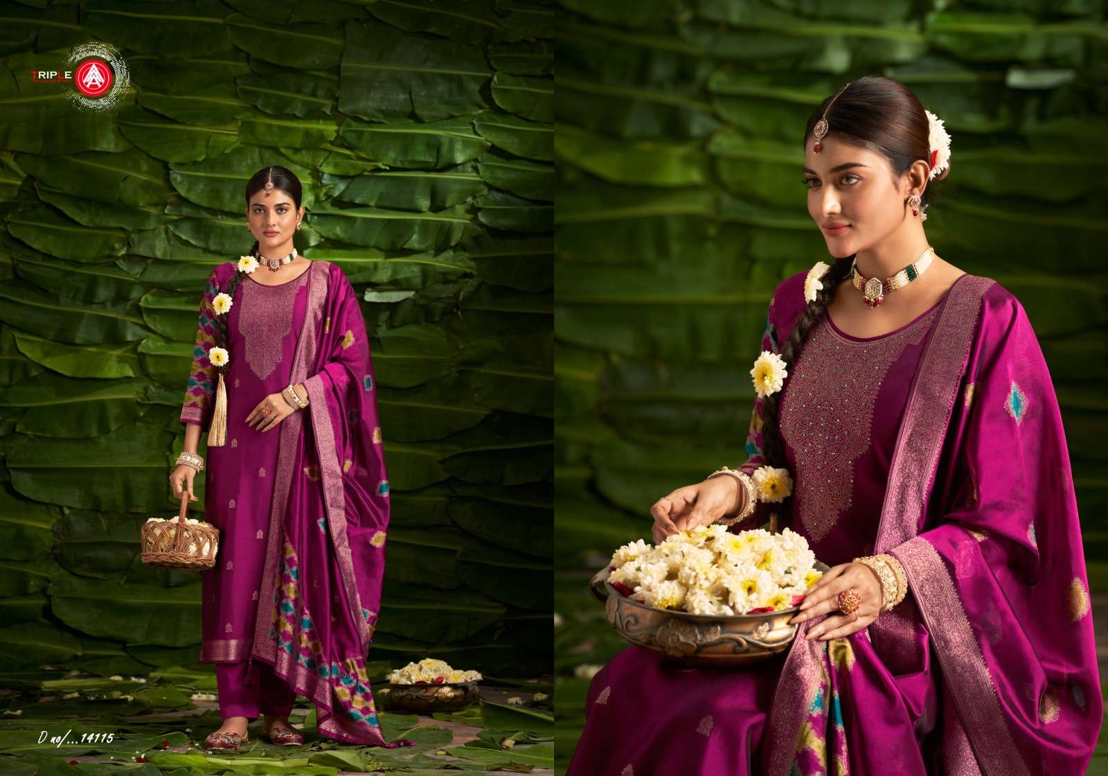 saptrang by triple aaa 14111-14116 series function special designer salwar suits catalogue wholesale collection surat 