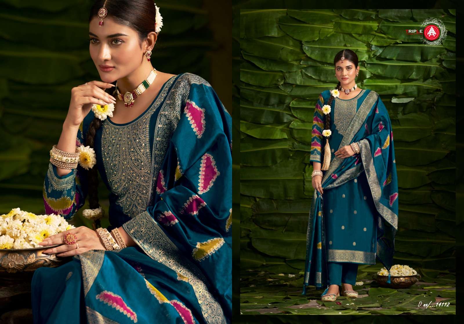 saptrang by triple aaa 14111-14116 series function special designer salwar suits catalogue wholesale collection surat 