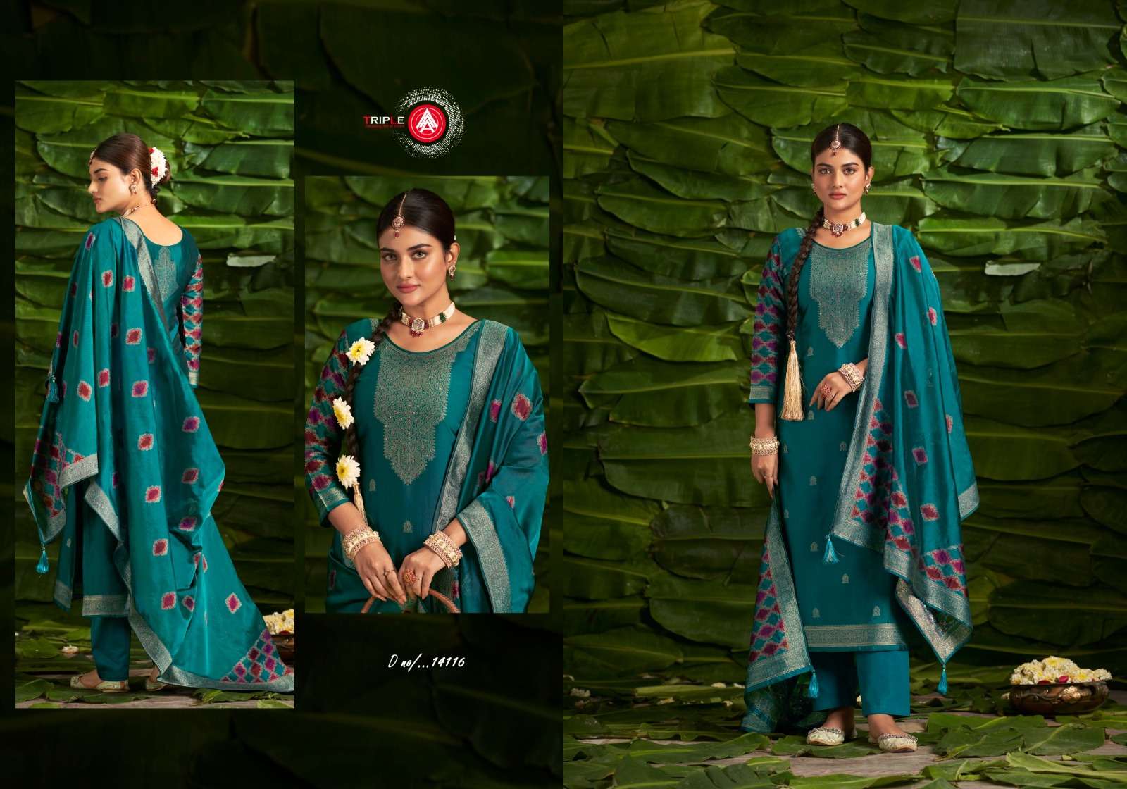 saptrang by triple aaa 14111-14116 series function special designer salwar suits catalogue wholesale collection surat 