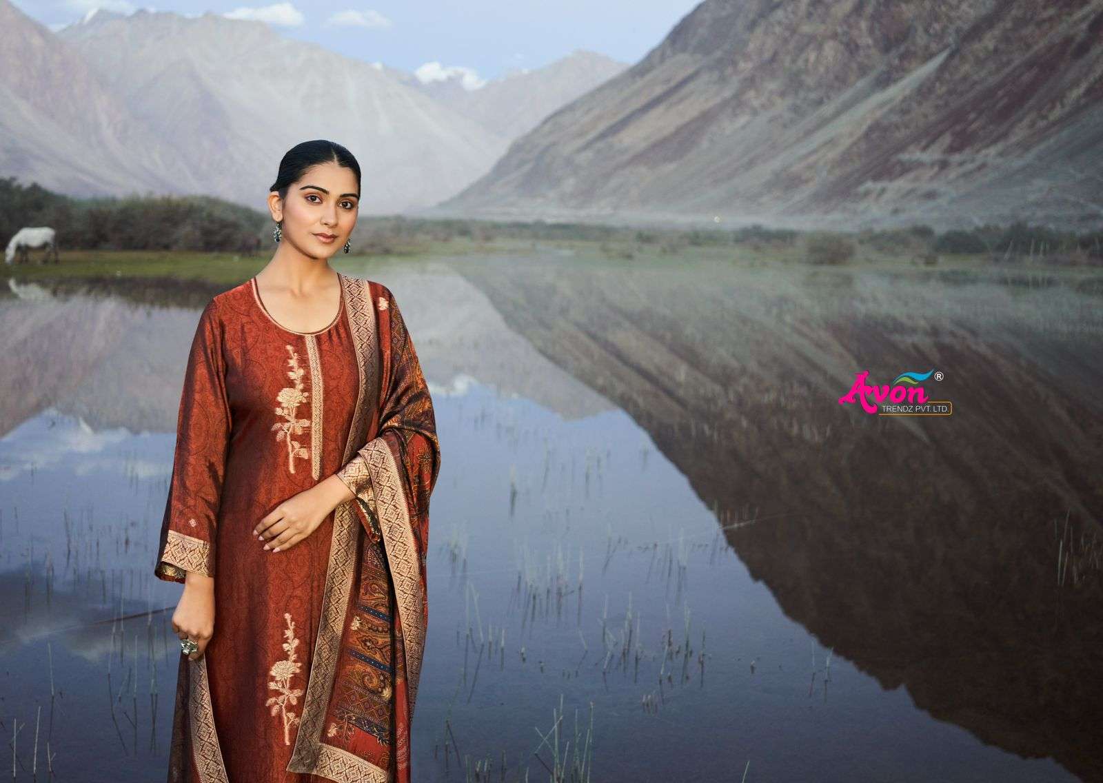 saundarya by avon trendz 2115-2118 series italian viscose silk salwar kameez party wear suits catalogue surat 