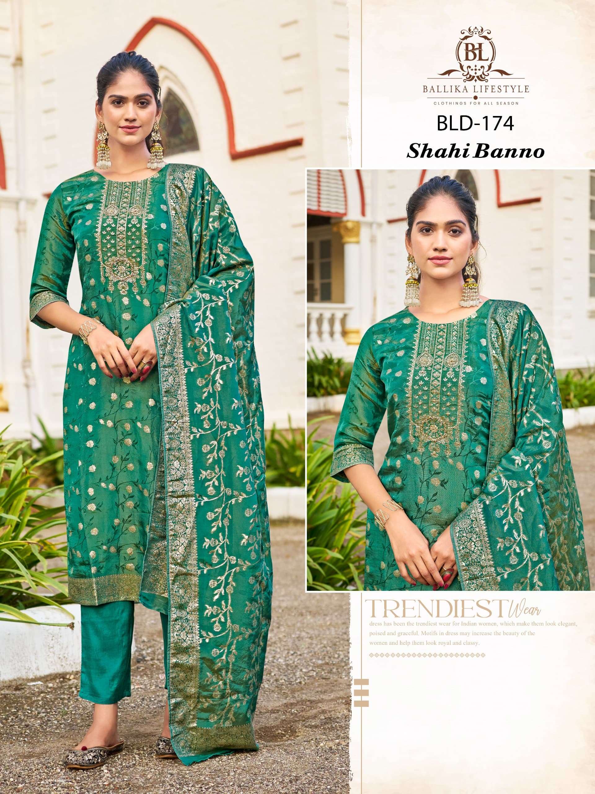 shahi banno by ballika lifestyle readymade party wear salwar suits latest catalogue wholesale collection surat 