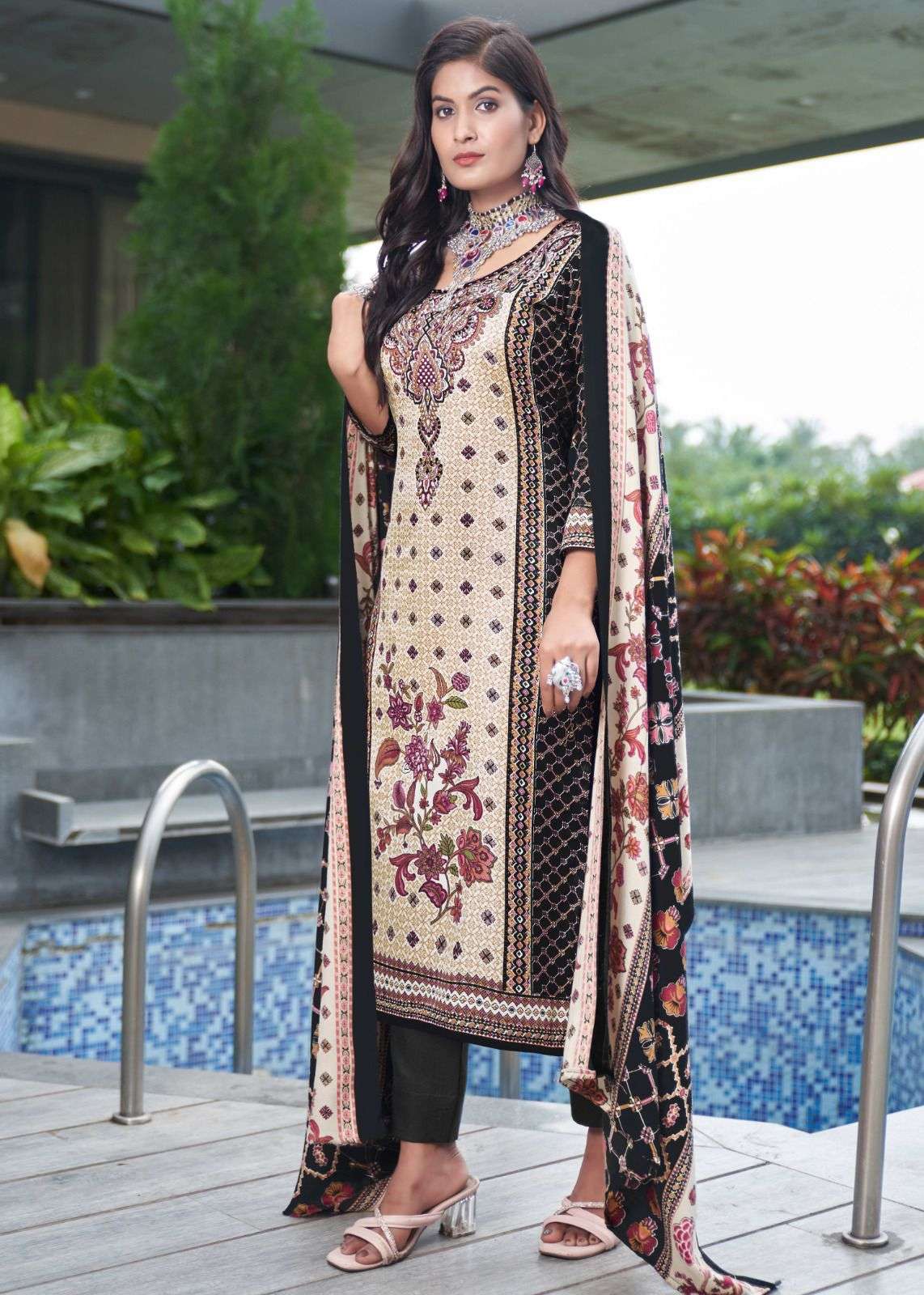 shahin by roli moli creation 1001-1008 series winter special designer pashmina salwar suits catalogue surat 