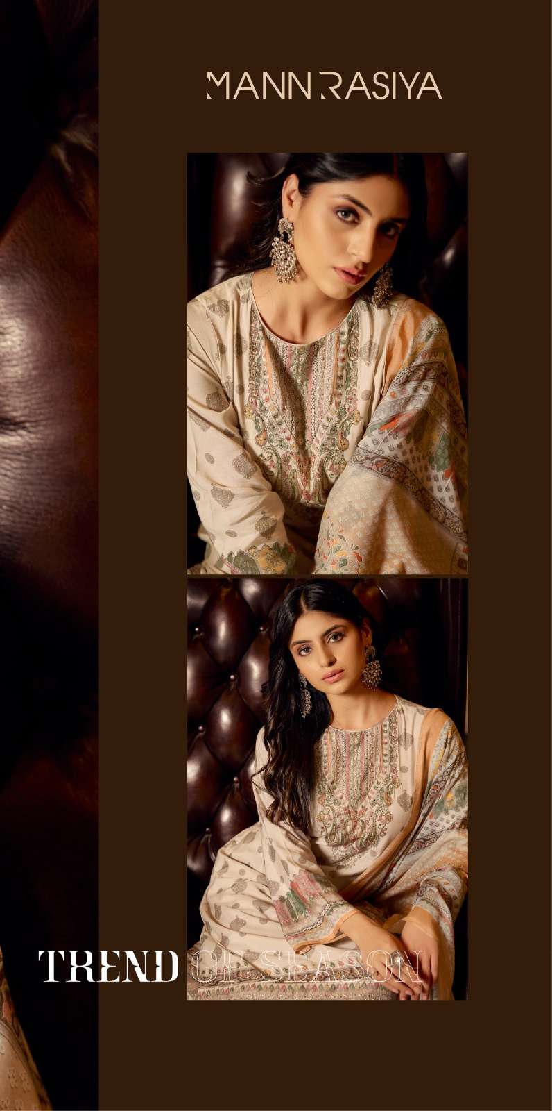 shaina by mannrasiya 51001-51004 series pure muslin digital print with handwork salwar suits catalogue surat 