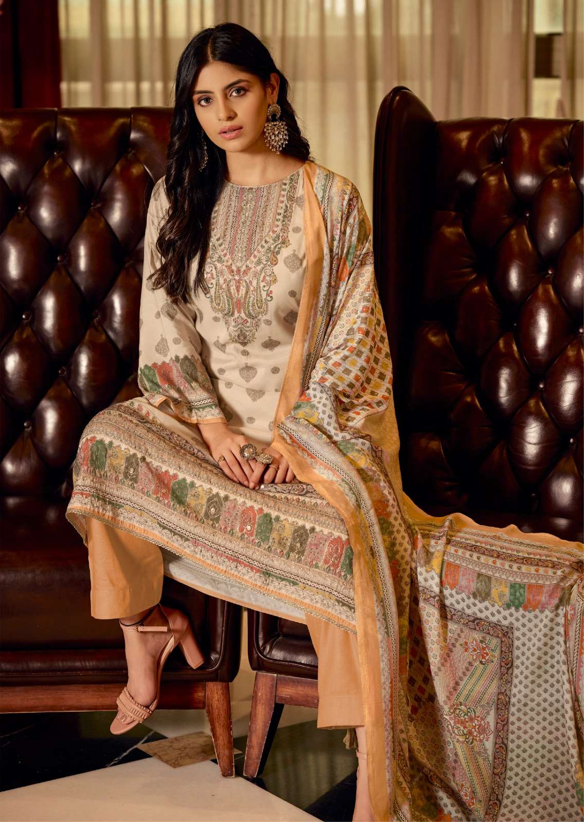 shaina by mannrasiya 51001-51004 series pure muslin digital print with handwork salwar suits catalogue surat 