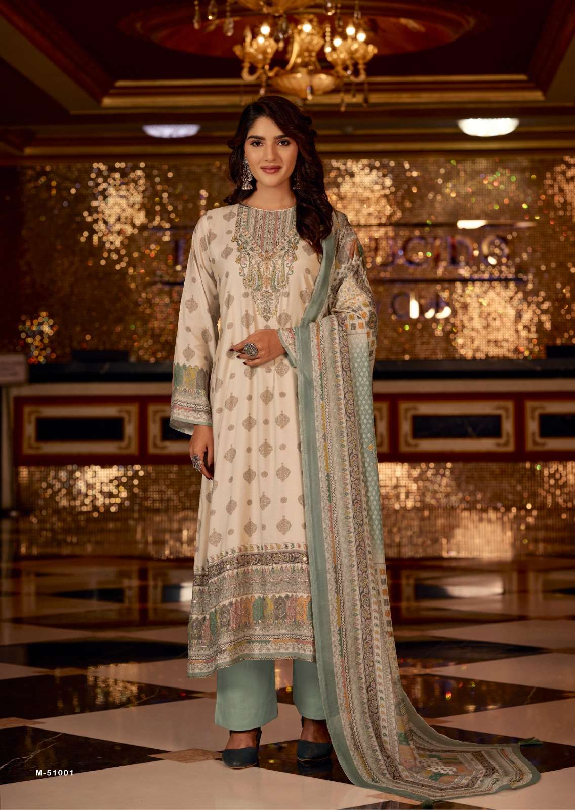 shaina by mannrasiya 51001-51004 series pure muslin digital print with handwork salwar suits catalogue surat 