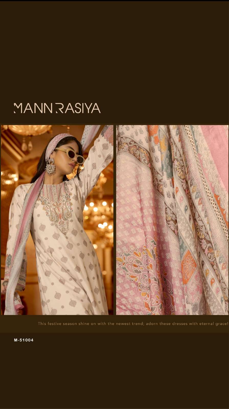 shaina by mannrasiya 51001-51004 series pure muslin digital print with handwork salwar suits catalogue surat 