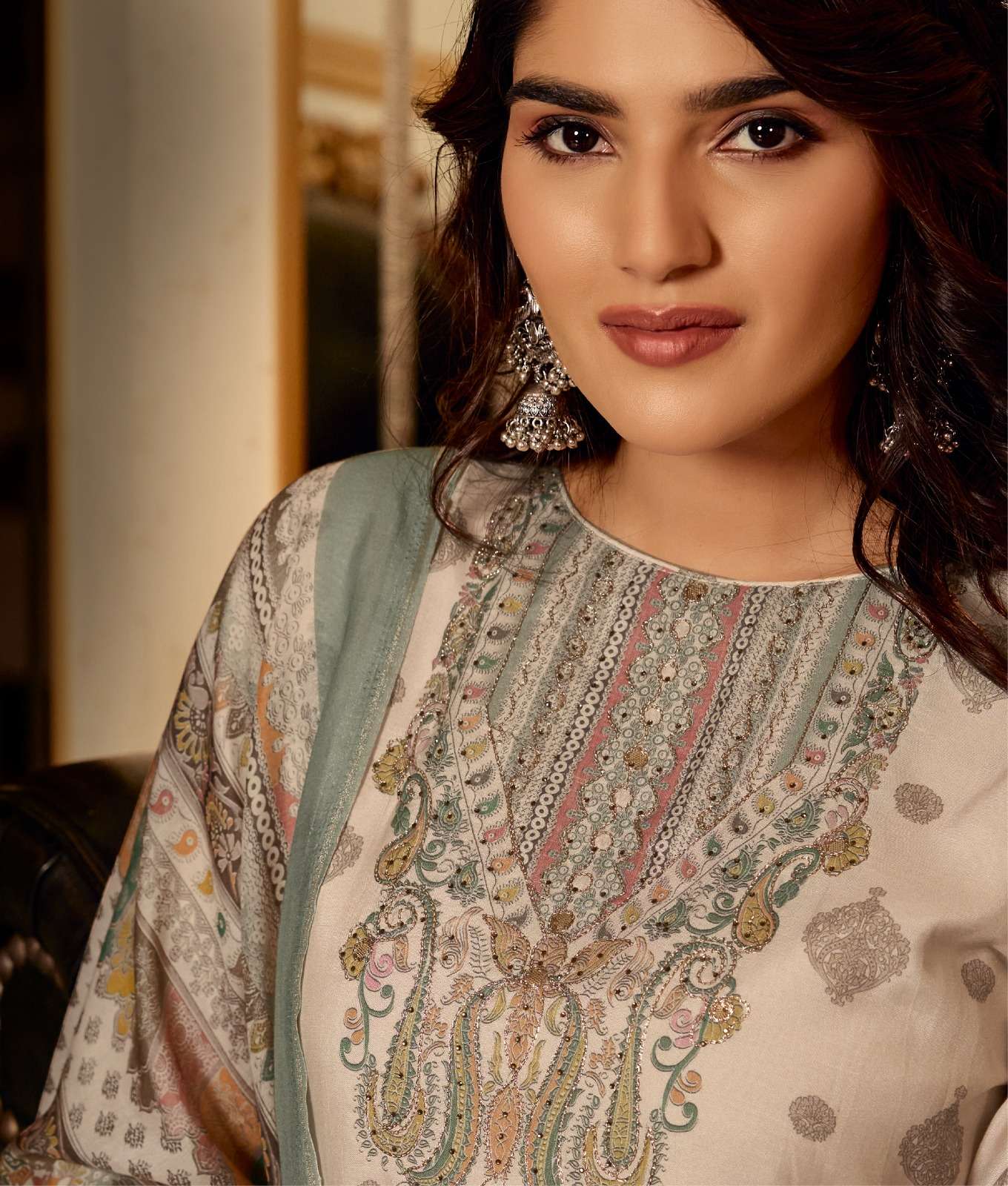 shaina by mannrasiya 51001-51004 series pure muslin digital print with handwork salwar suits catalogue surat 