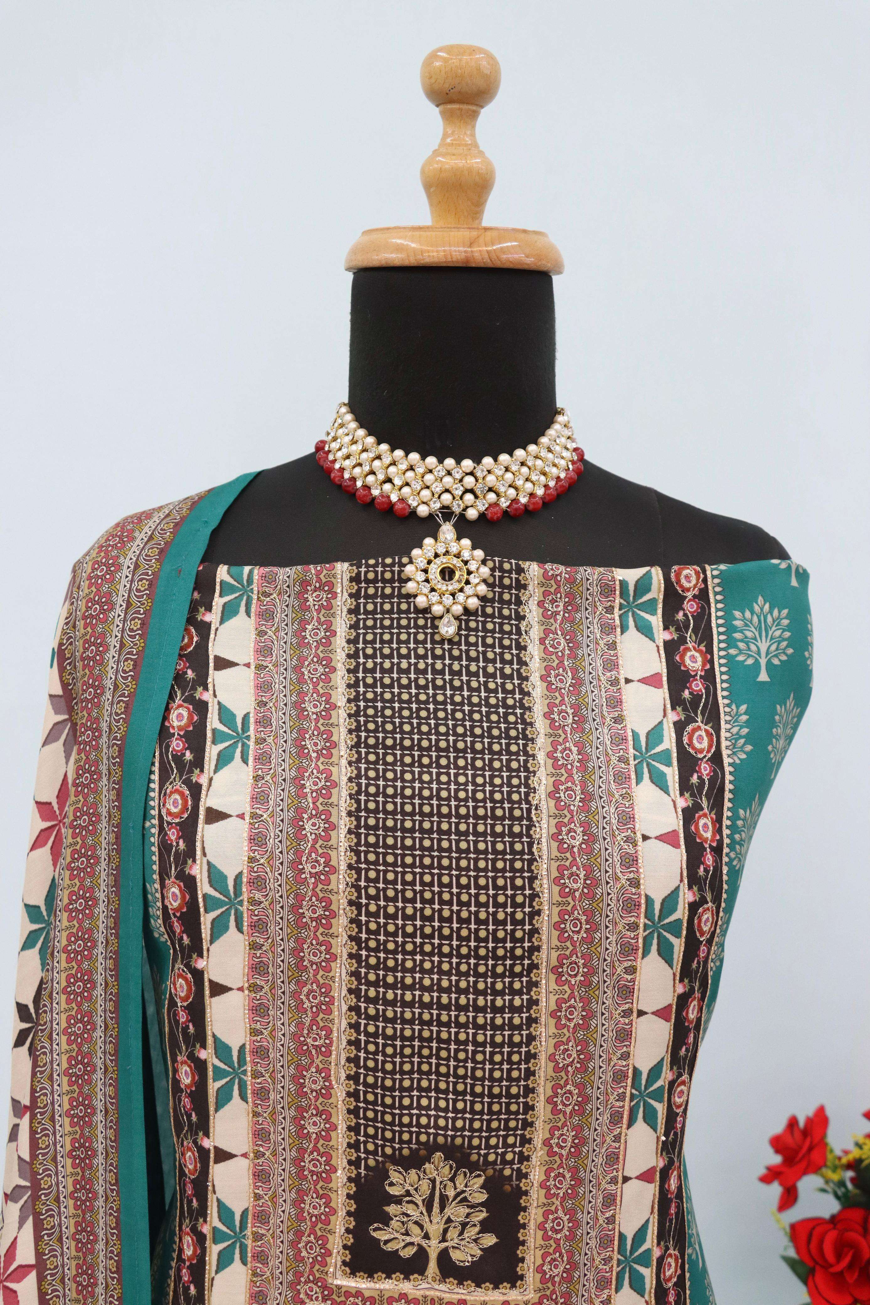 shurooq 101 series unstich designer pure muslin dress material non catalogue wholesaler surat 