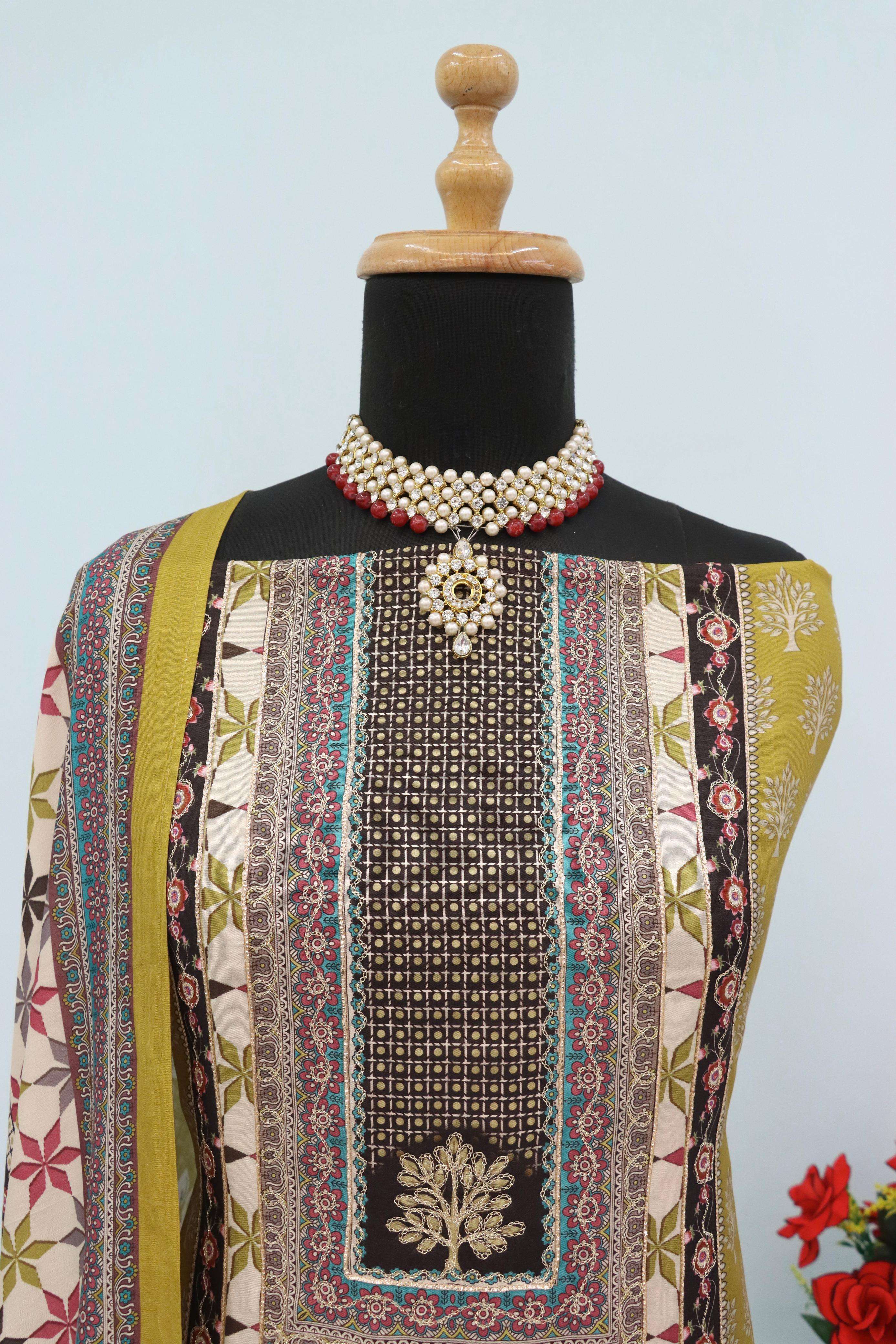 shurooq 101 series unstich designer pure muslin dress material non catalogue wholesaler surat 