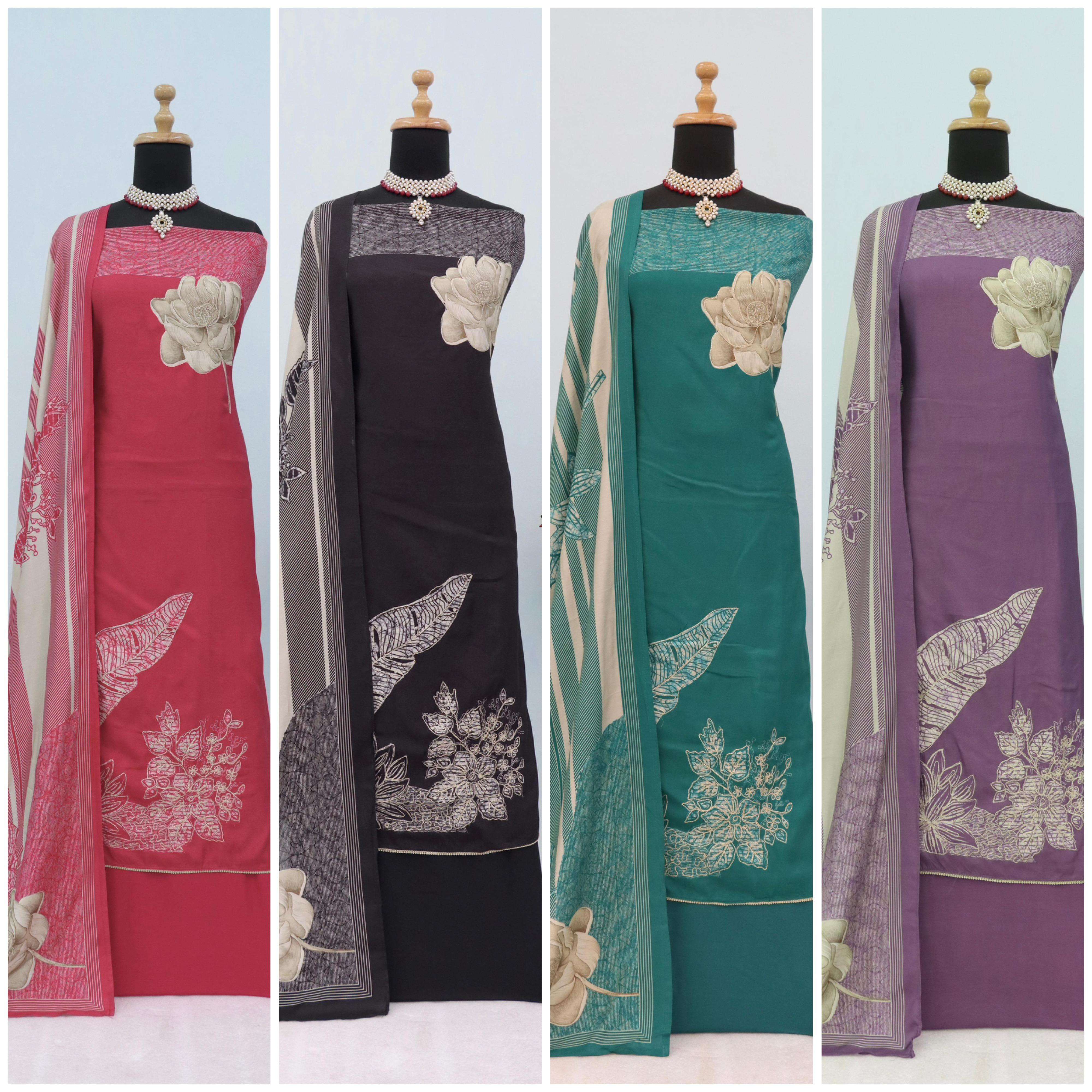 shurooq 102 series pure muslin pakistani digital printed salwar suits material non catalogue wholesaler surat