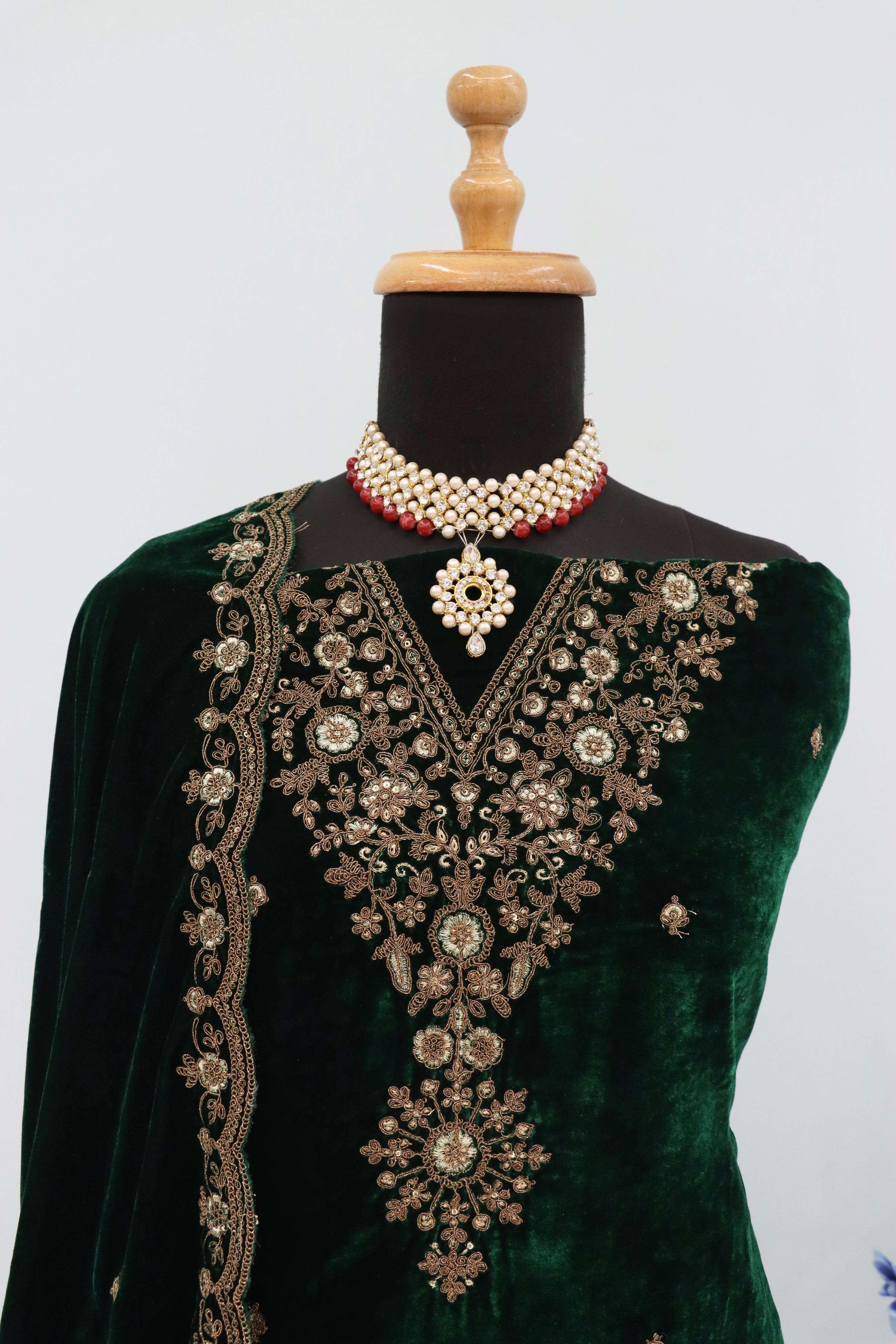 winter collection vol-3 by shurooq winter special velvet dress material non catalogue wholesale shopping surat