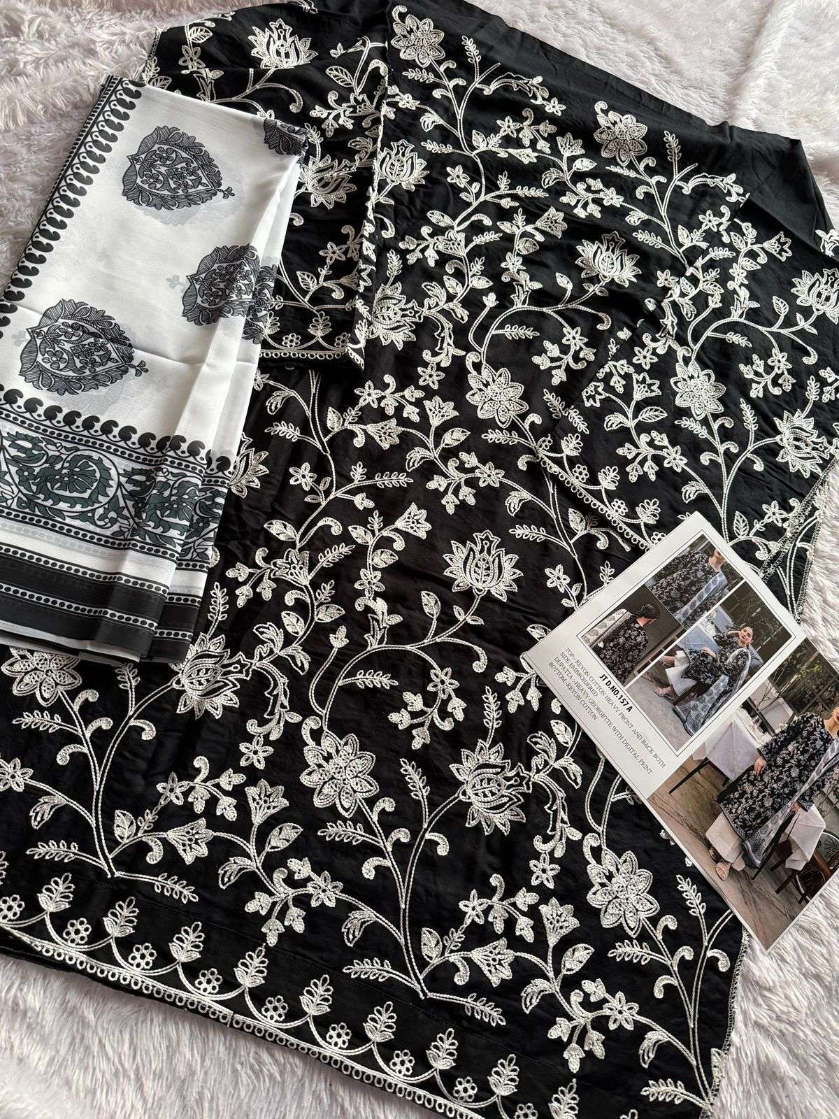 157 colours by johara tex heavy embroidery work organza designer salwar suits catalogue online wholesale surat gujarat