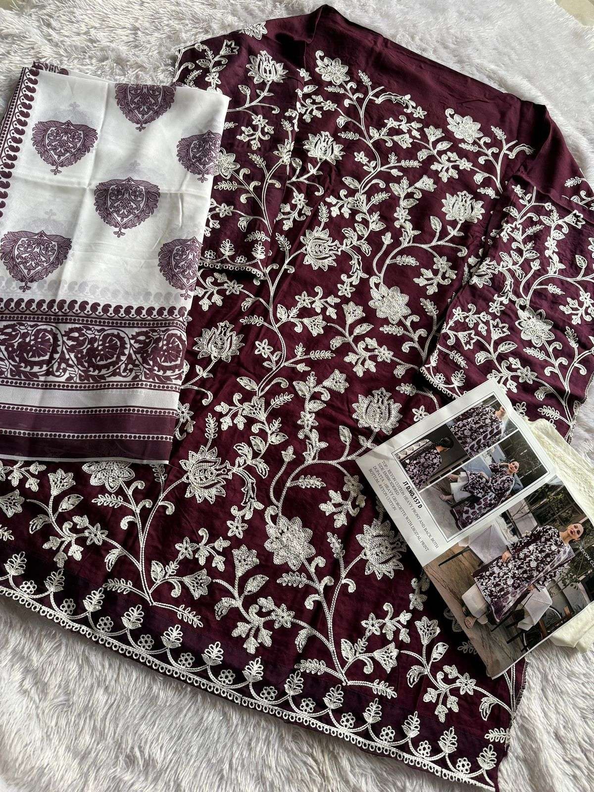 157 colours by johara tex heavy embroidery work organza designer salwar suits catalogue online wholesale surat gujarat