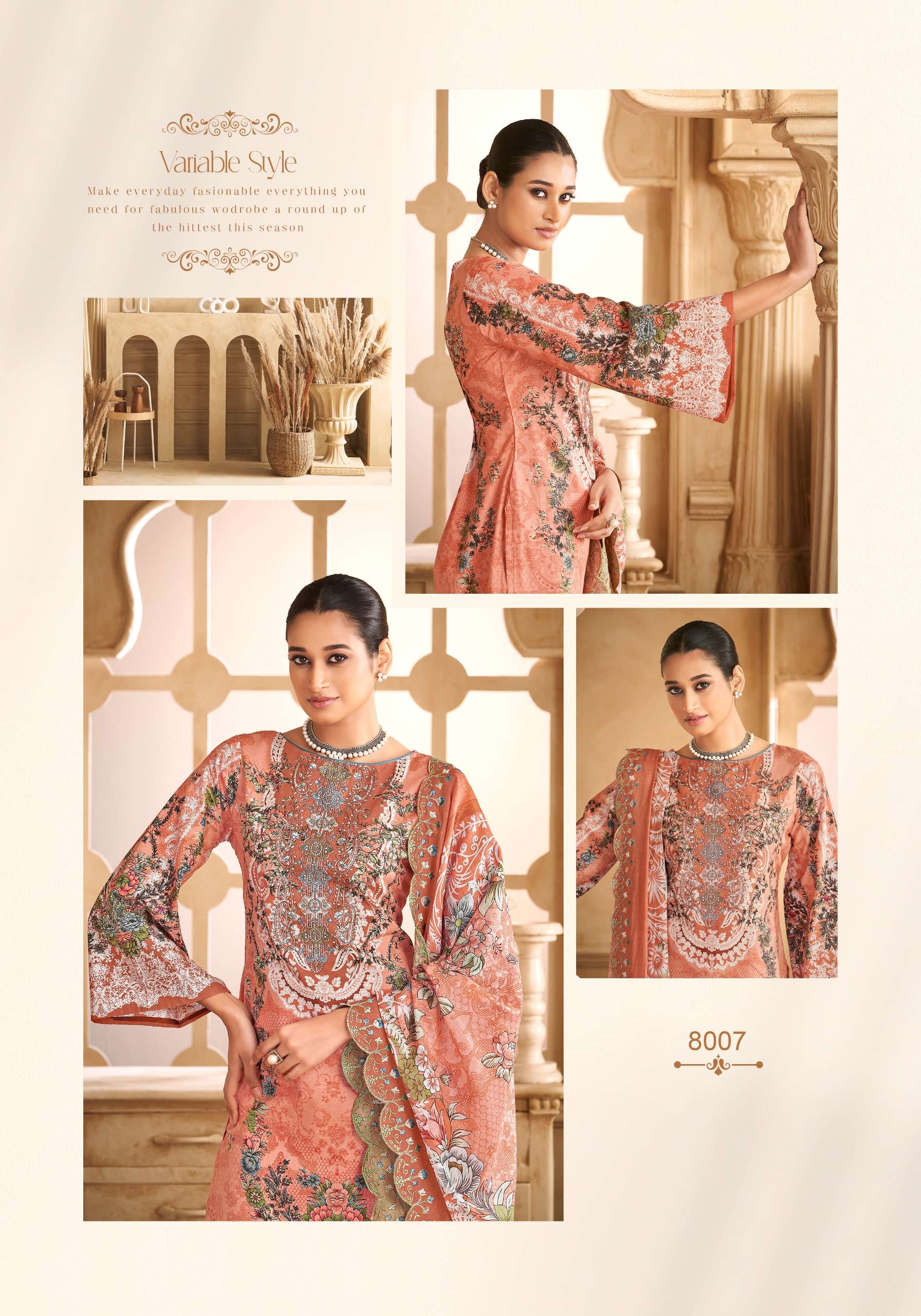 anarkali vol-8 by kavya kala 8001-8007 series rayon designer kurtis catalogue online collection surat gujarat 