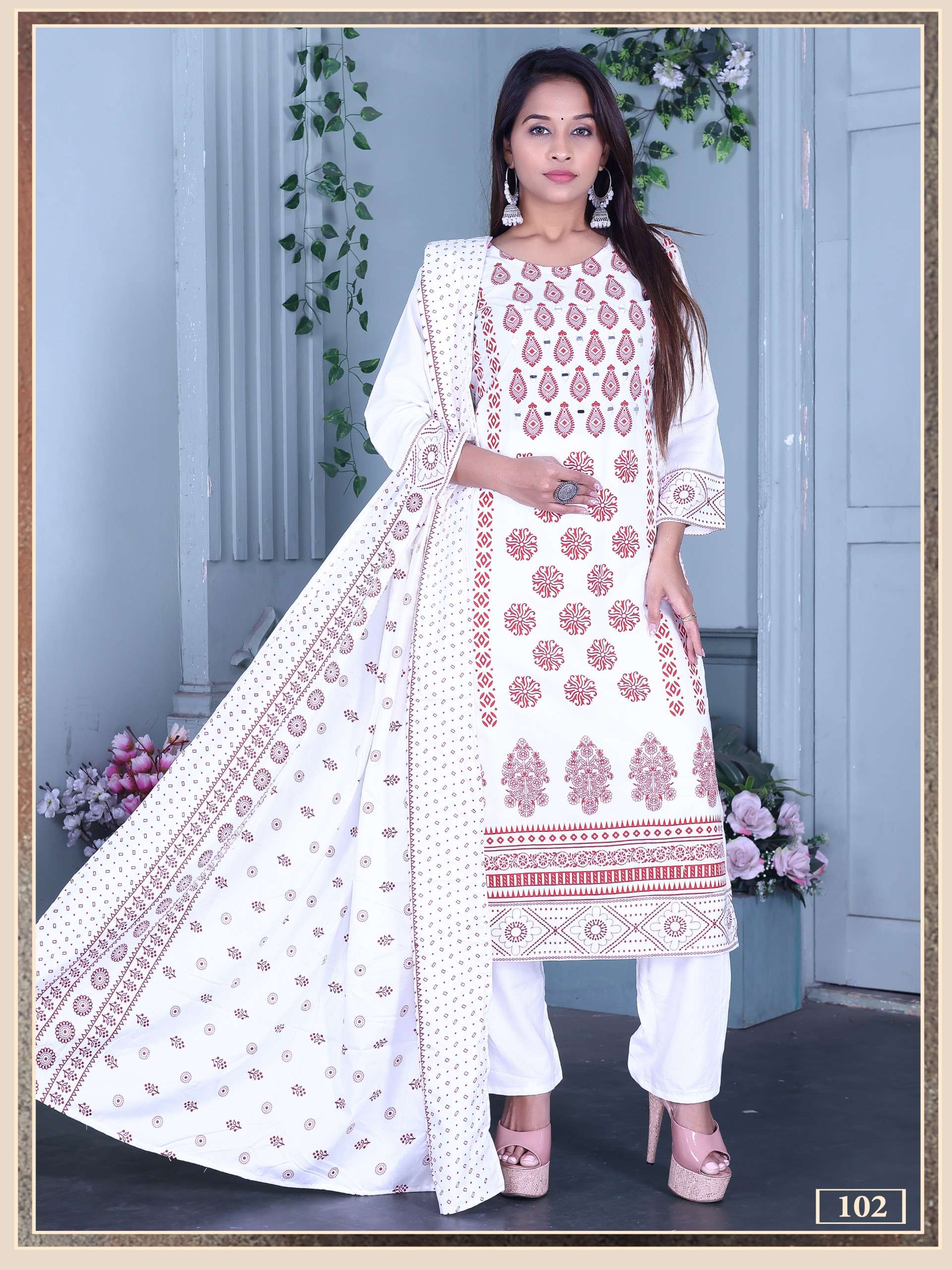 ankita vol-4 by kavya 101-108 series rayon printed with handwork kurtis catalogue wholesaler surat gujarat 