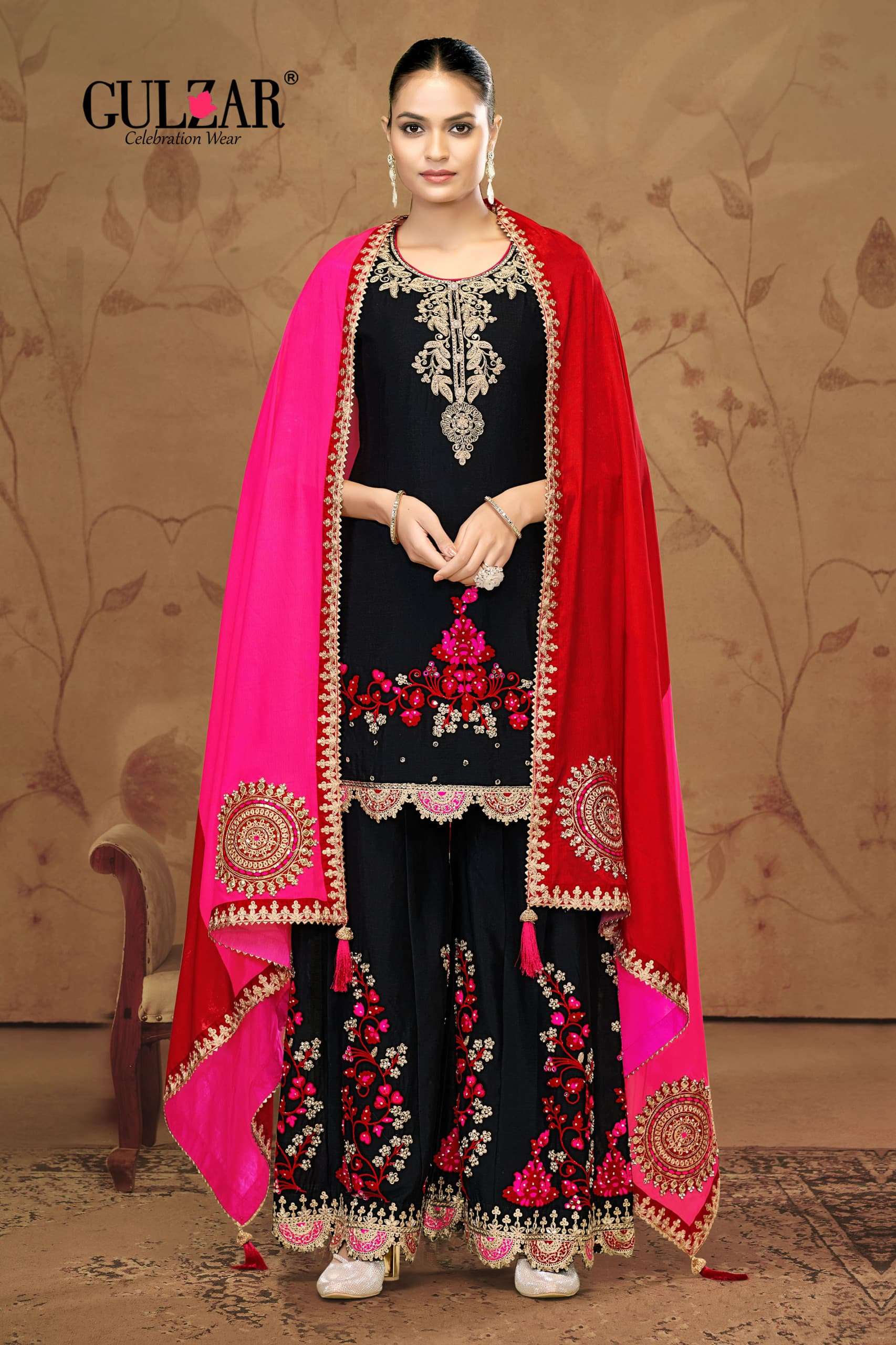 gulzar by hazariphool 2141-2142 series exclusive party wear long gown ready made catalogue wholesale price 