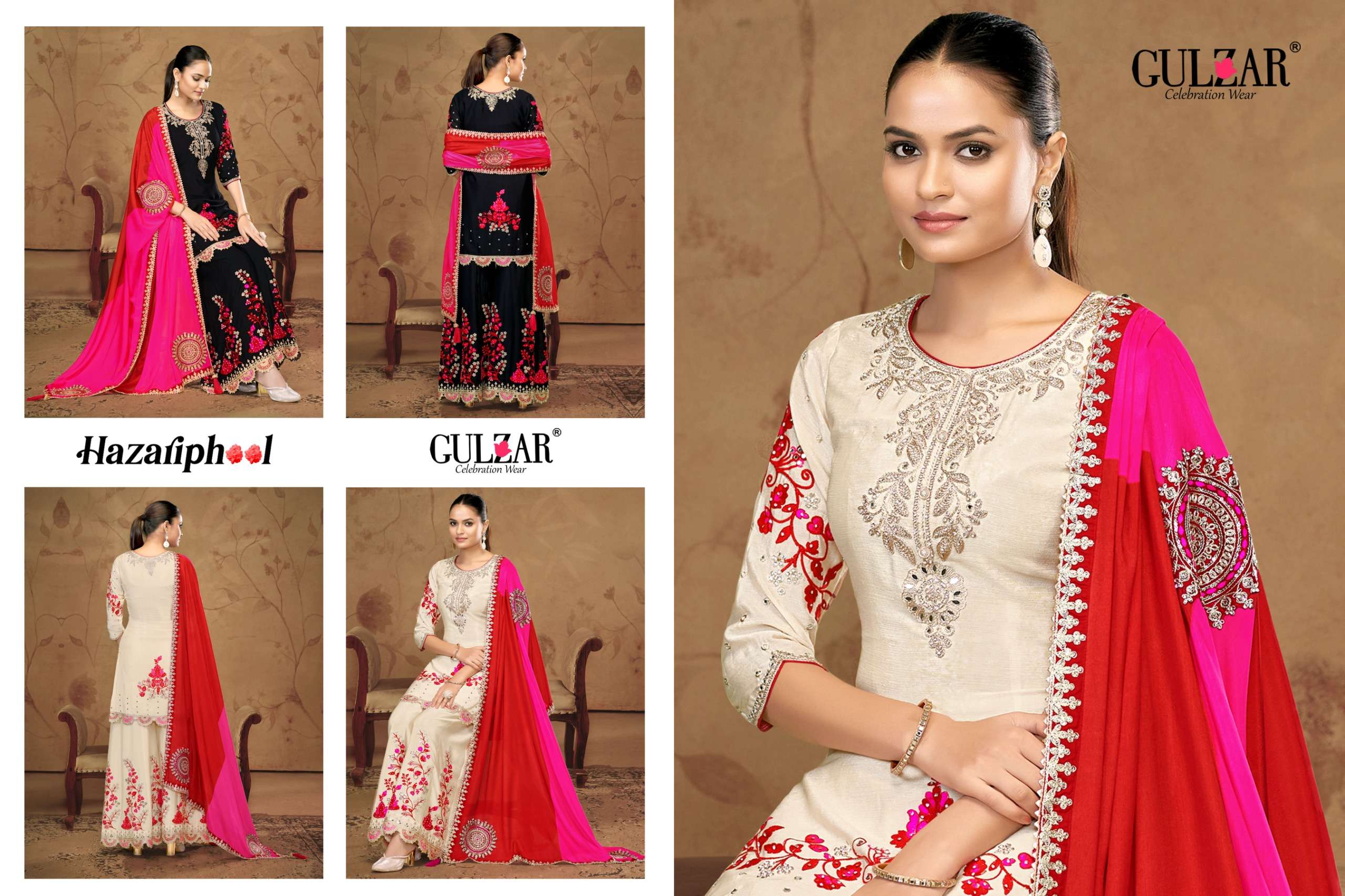 gulzar by hazariphool 2141-2142 series exclusive party wear long gown ready made catalogue wholesale price 