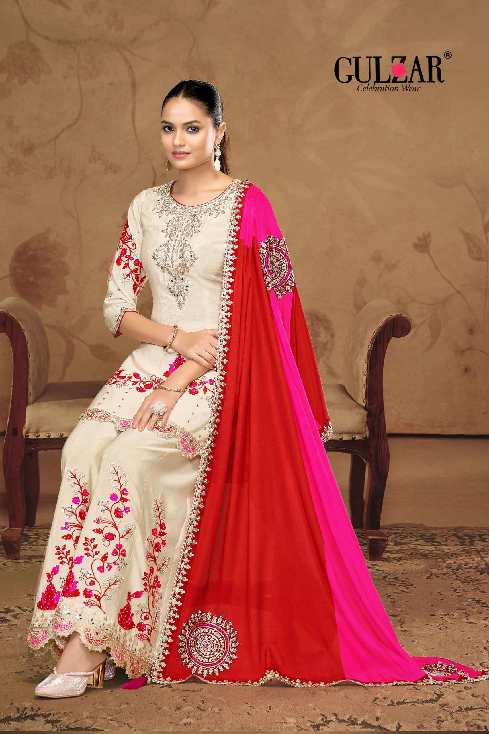 gulzar by hazariphool 2141-2142 series exclusive party wear long gown ready made catalogue wholesale price 