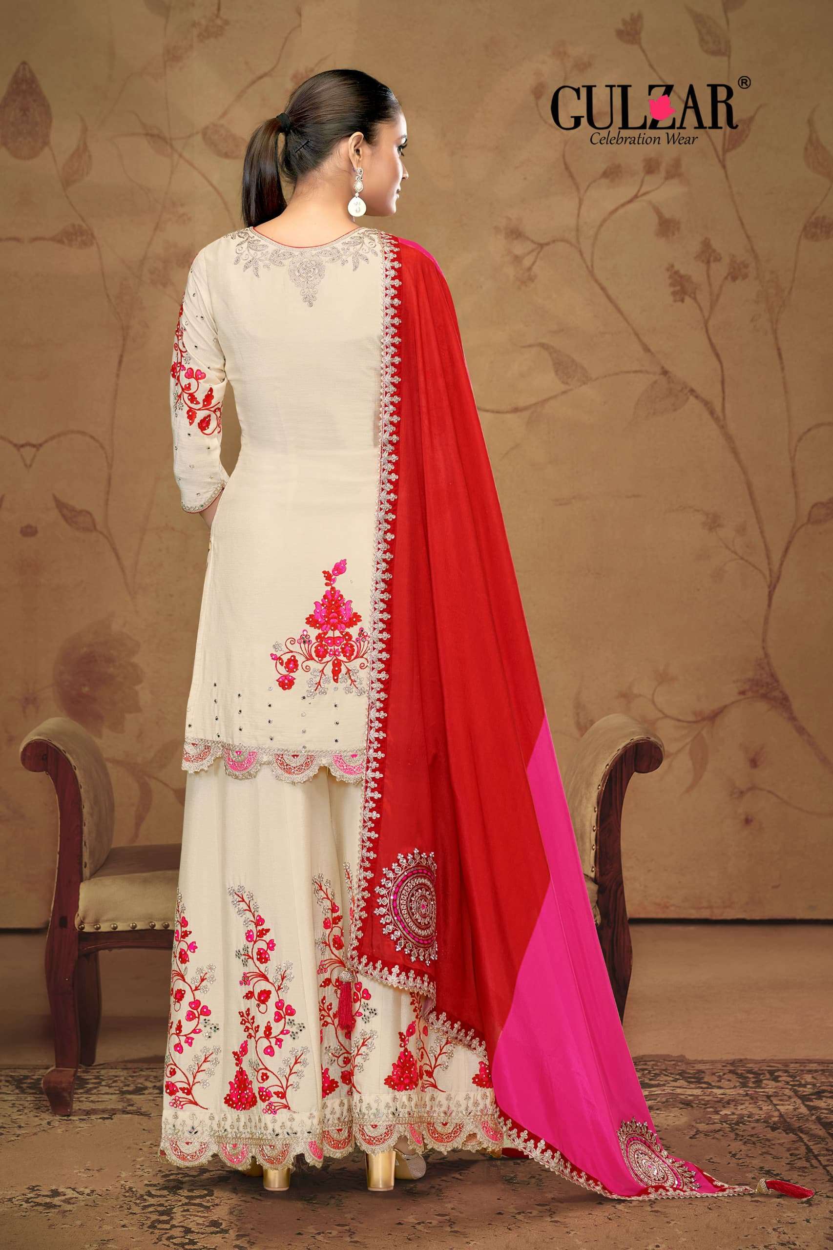 gulzar by hazariphool 2141-2142 series exclusive party wear long gown ready made catalogue wholesale price 