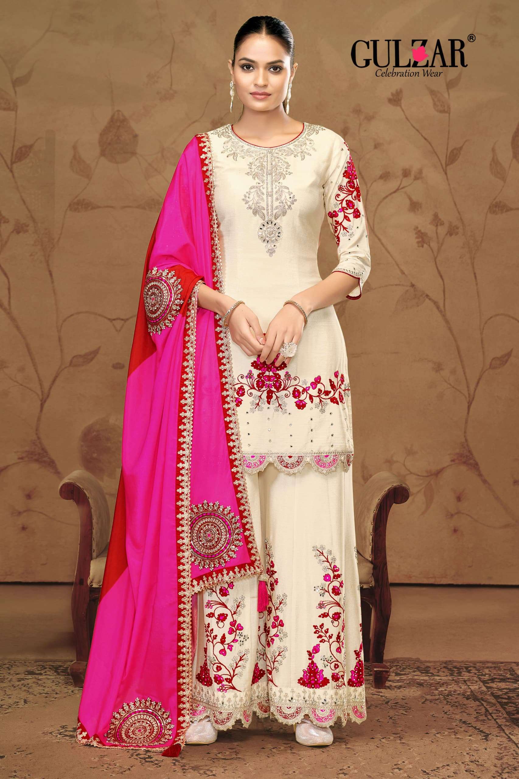 gulzar by hazariphool 2141-2142 series exclusive party wear long gown ready made catalogue wholesale price 