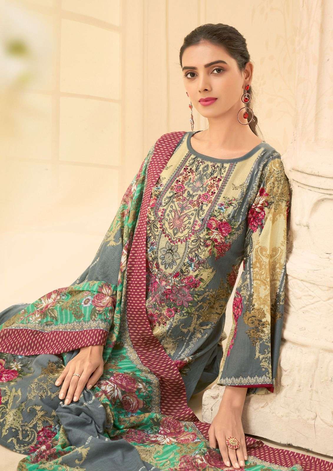 hala naira vol-1 1001-1008 series pure lawn cotton dress material catalogue manufacturer surat gujarat 
