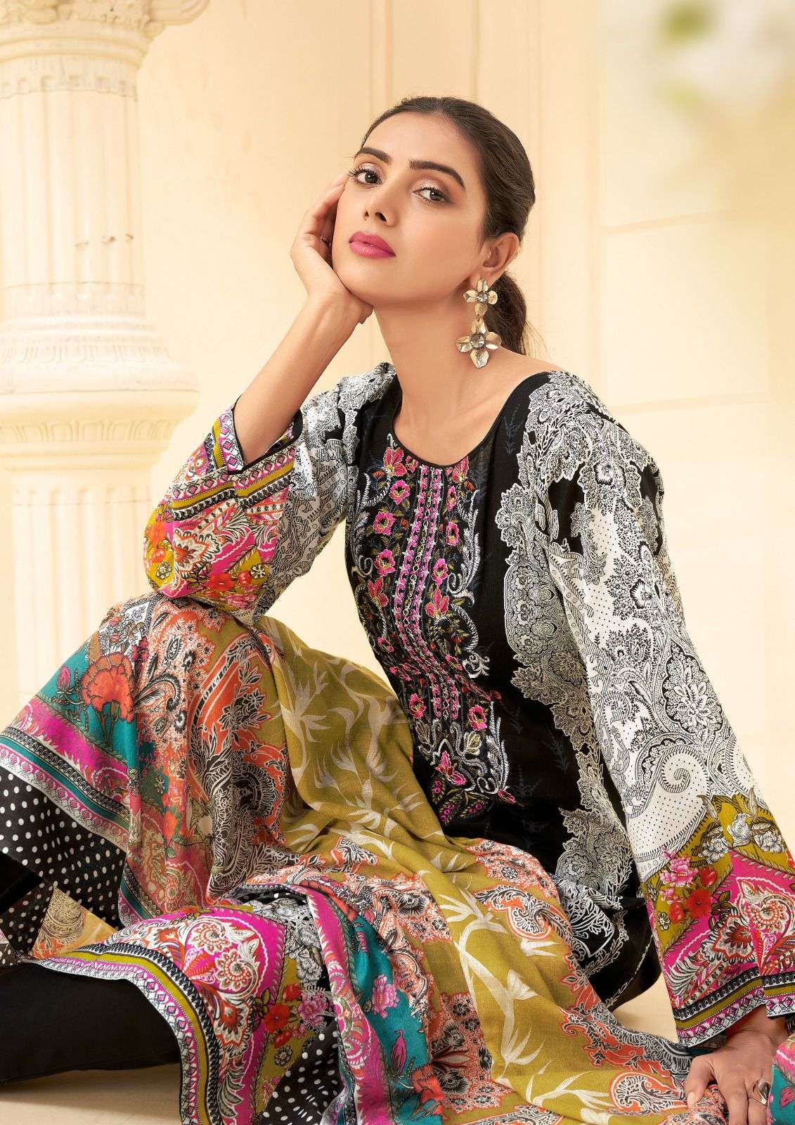 hala naira vol-1 1001-1008 series pure lawn cotton dress material catalogue manufacturer surat gujarat 