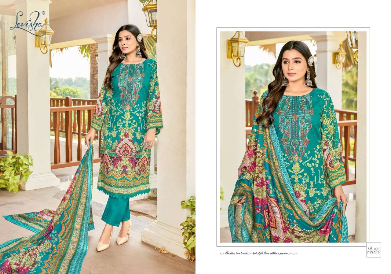 levisha naira nx vol 12 designer pakistani style cambric cotton pakistani style embroidred salwar kameez catalogue 
