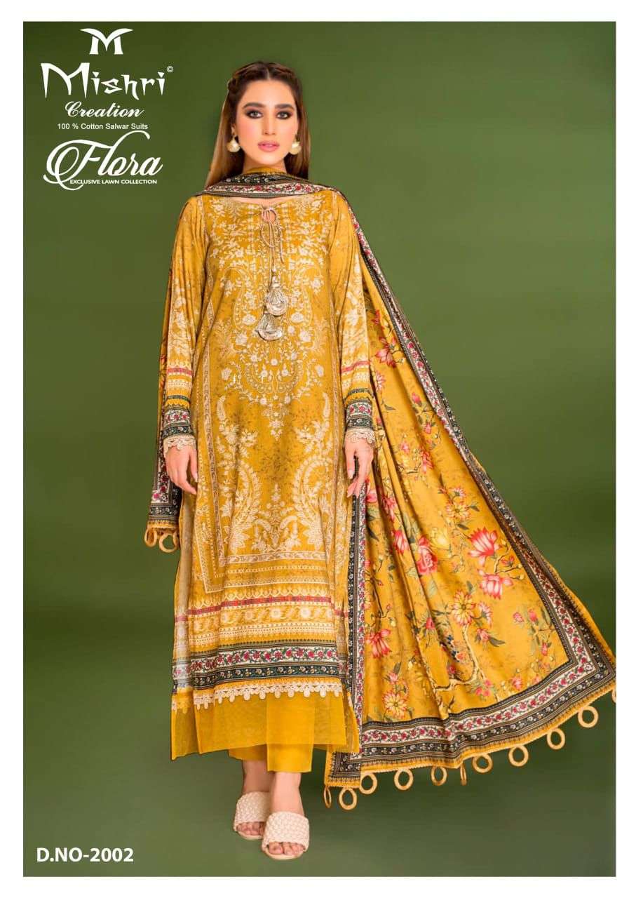 mishri creation flora vol-2 2001-2006 series pure cotton dress material catalogue manufacturer surat 