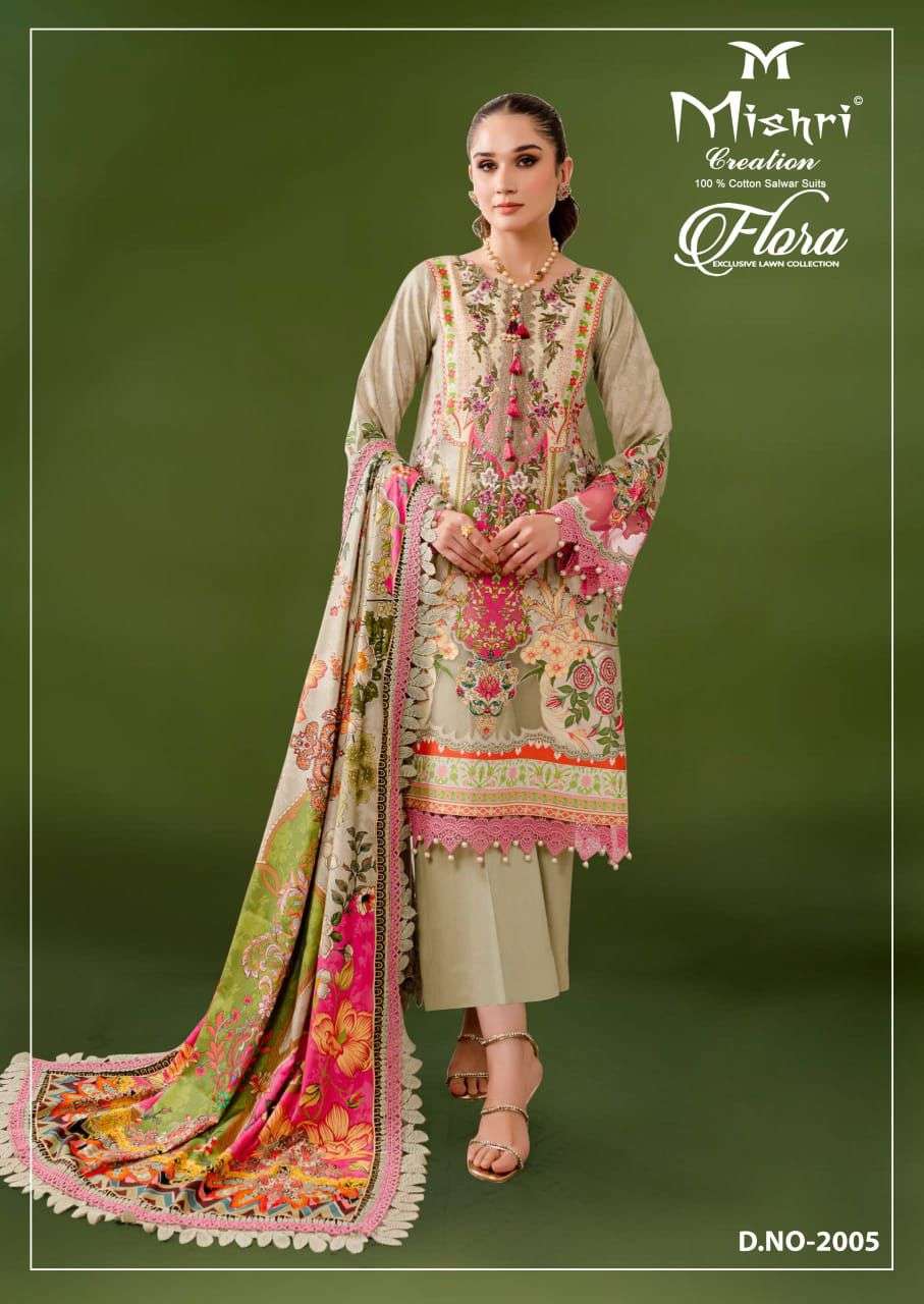 mishri creation flora vol-2 2001-2006 series pure cotton dress material catalogue manufacturer surat 