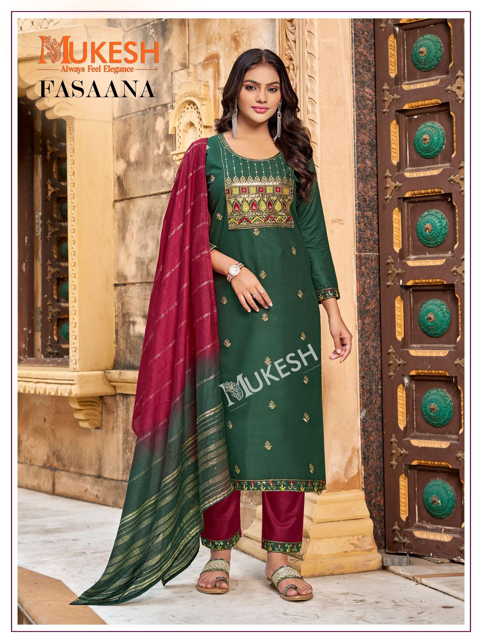 mukesh fasaana 1001-1006 series daily uses designer kurtis catalogue manufacturer surat
