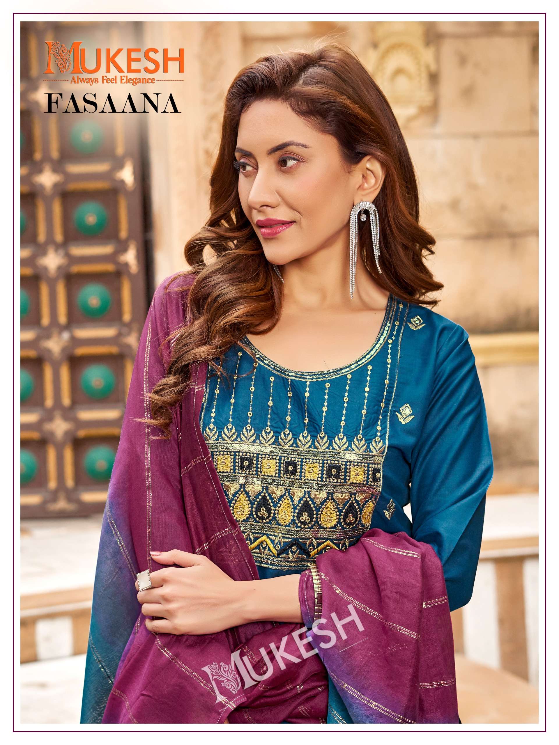 mukesh fasaana 1001-1006 series daily uses designer kurtis catalogue manufacturer surat