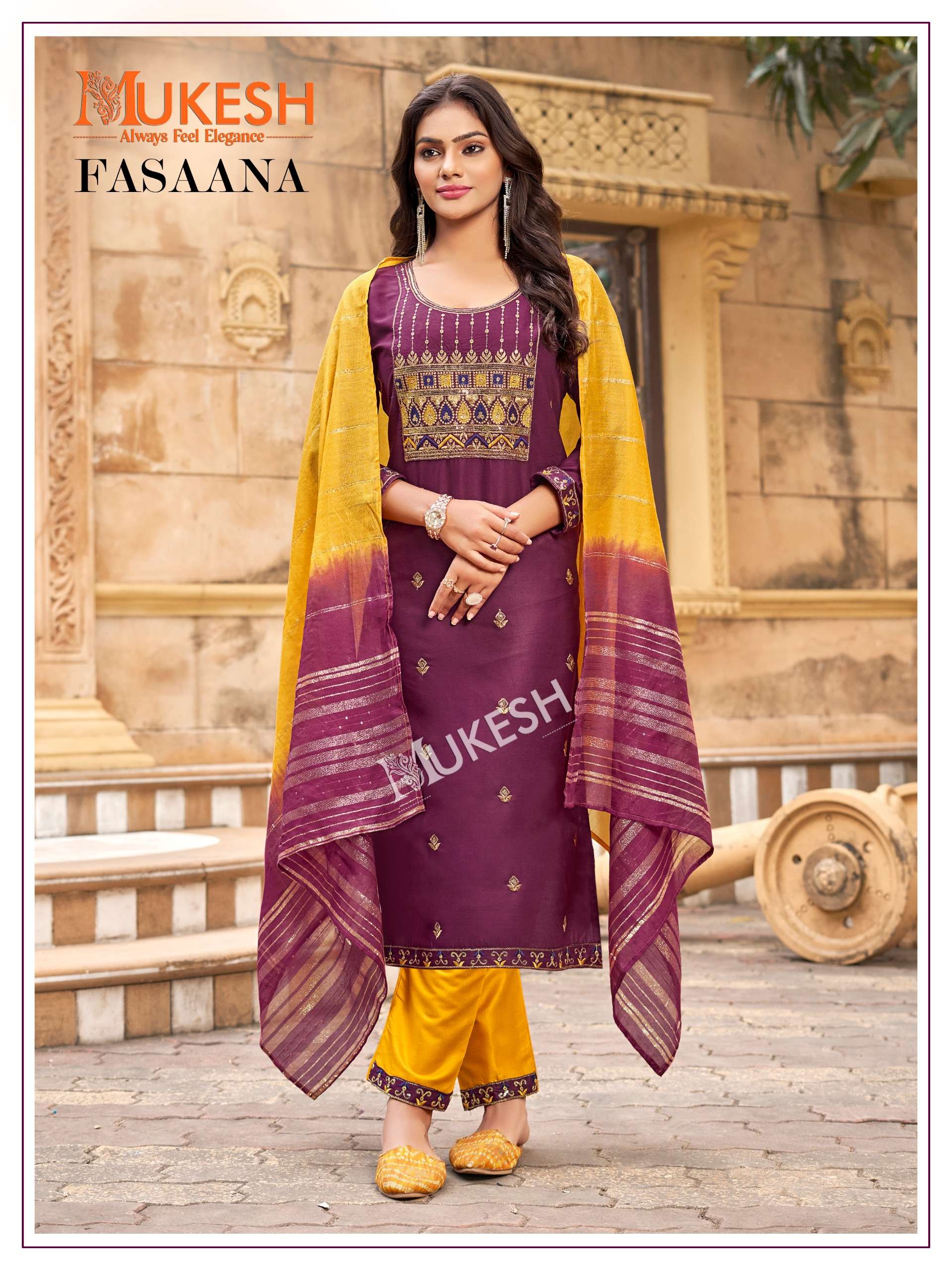 mukesh fasaana 1001-1006 series daily uses designer kurtis catalogue manufacturer surat