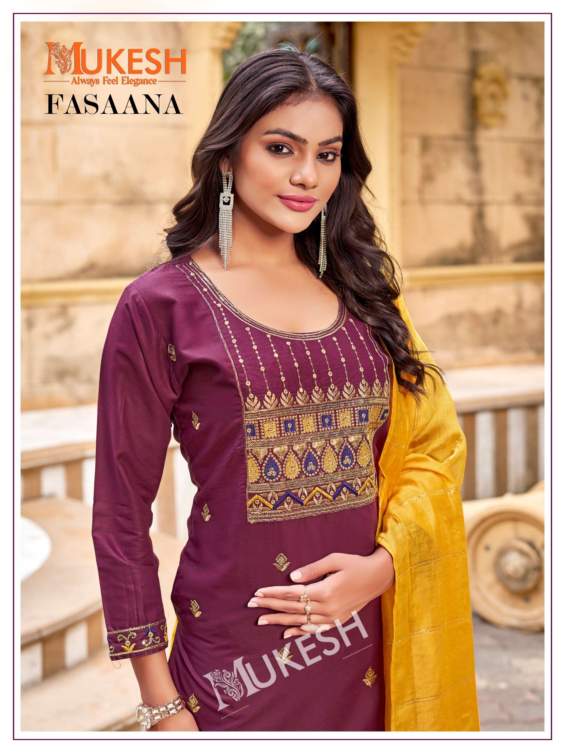 mukesh fasaana 1001-1006 series daily uses designer kurtis catalogue manufacturer surat