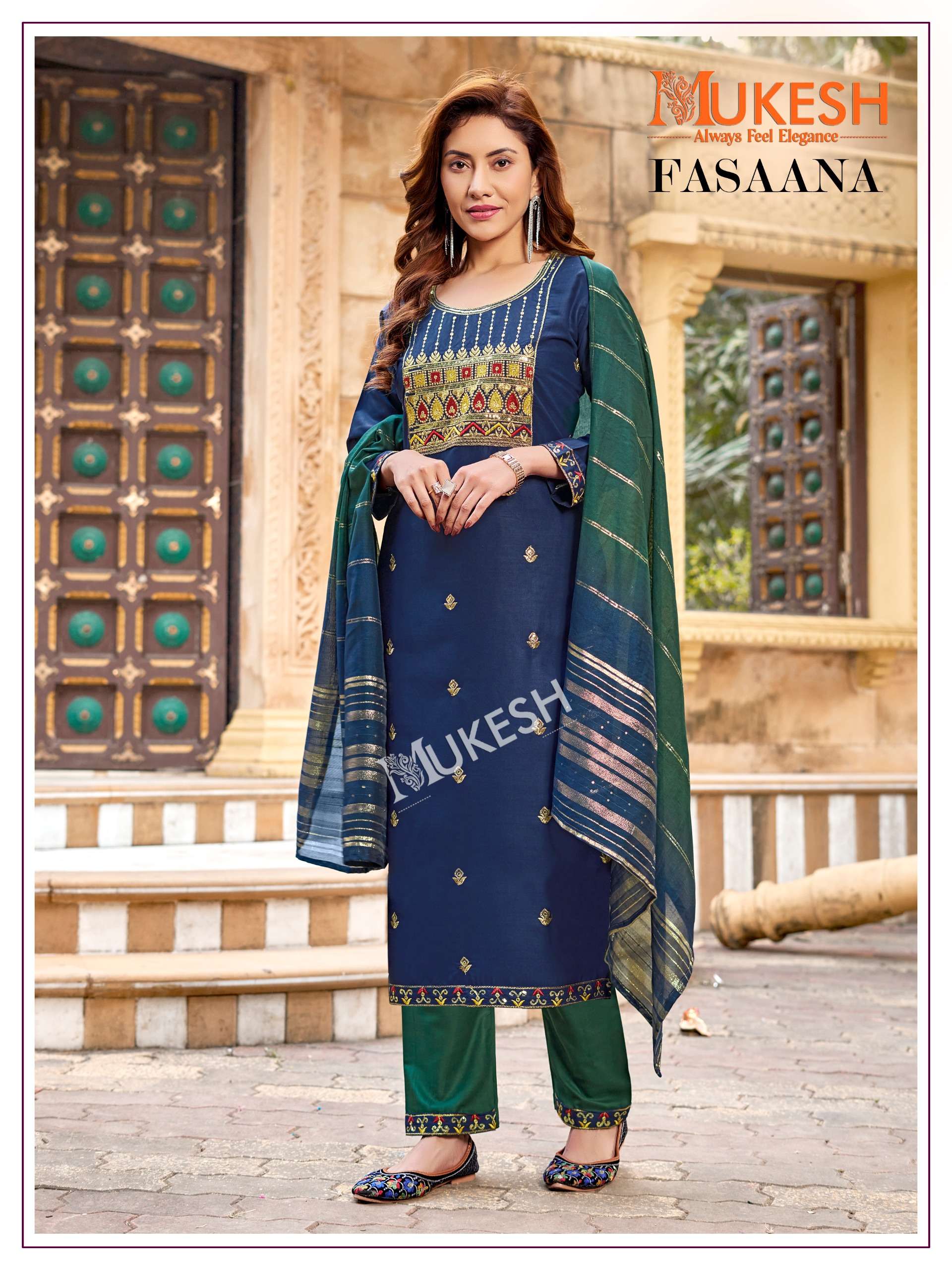 mukesh fasaana 1001-1006 series daily uses designer kurtis catalogue manufacturer surat