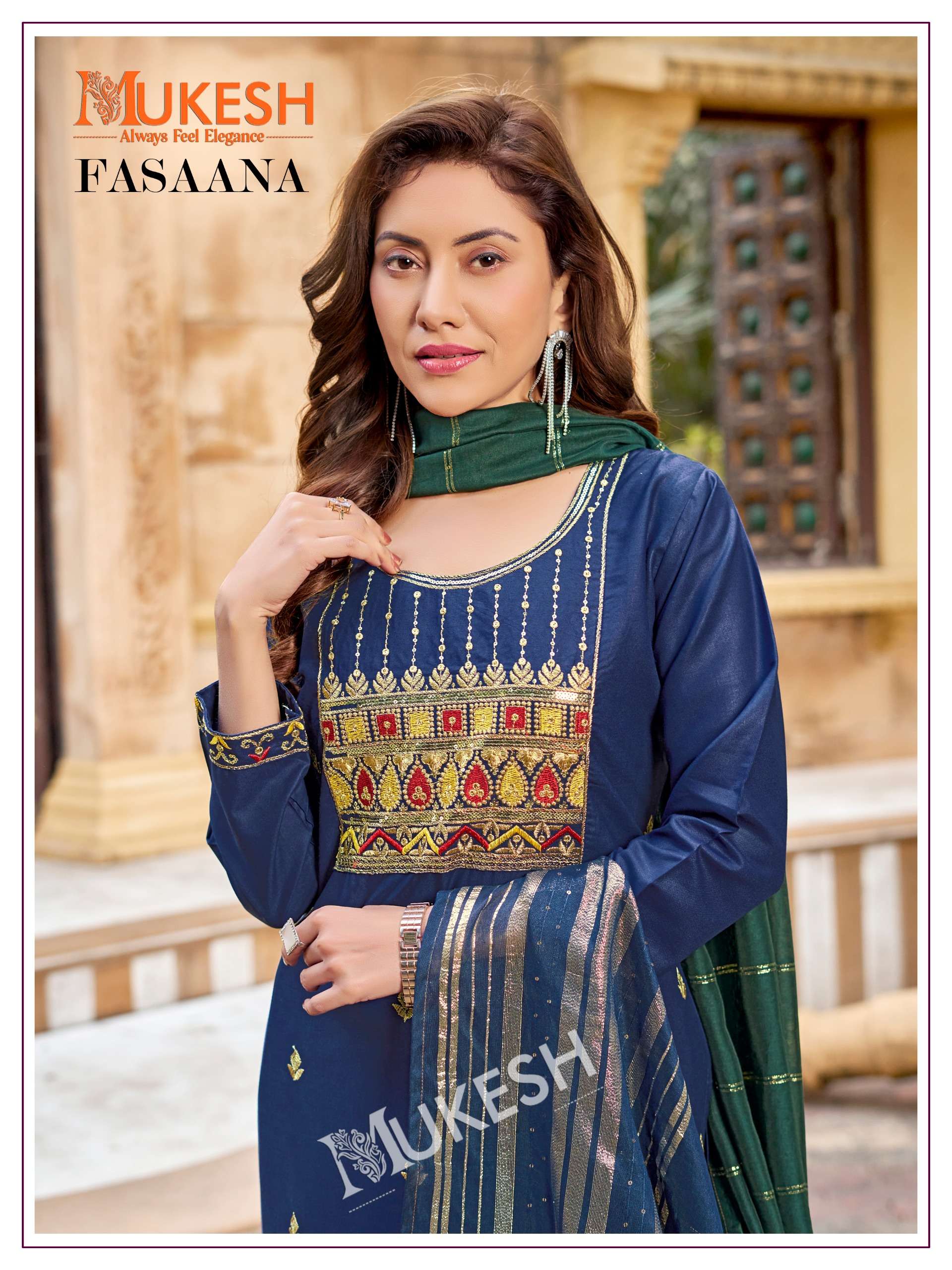 mukesh fasaana 1001-1006 series daily uses designer kurtis catalogue manufacturer surat