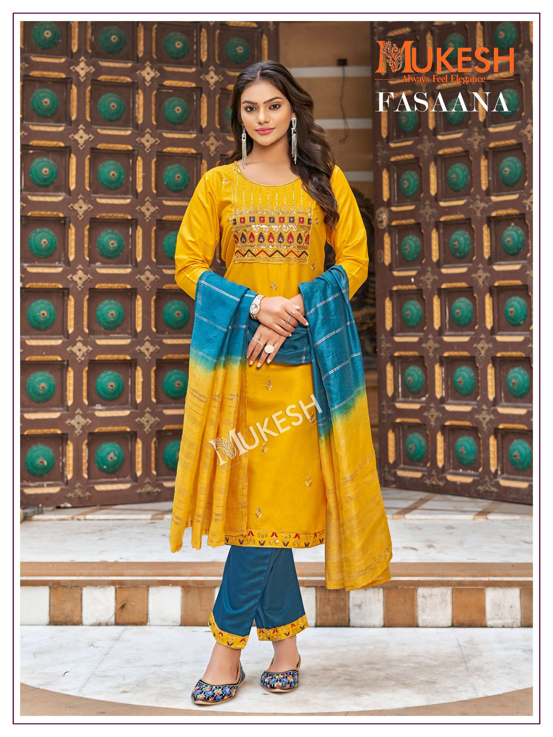 mukesh fasaana 1001-1006 series daily uses designer kurtis catalogue manufacturer surat